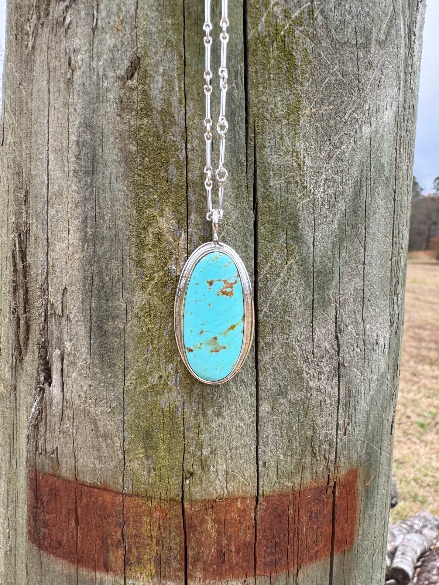 Light blue Tyrone turquoise pendant