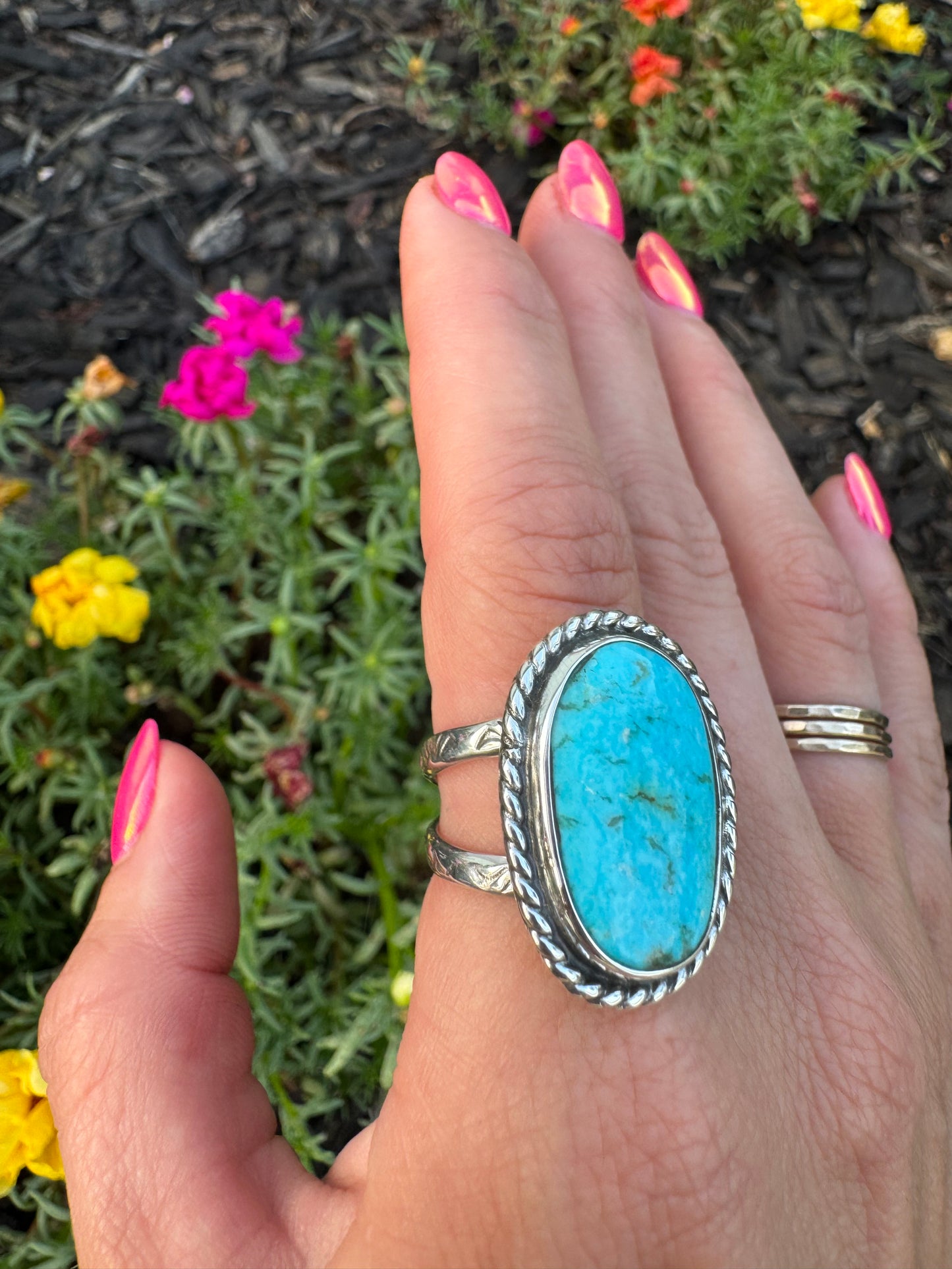 Classic Tyrone Turquoise Ring size 8