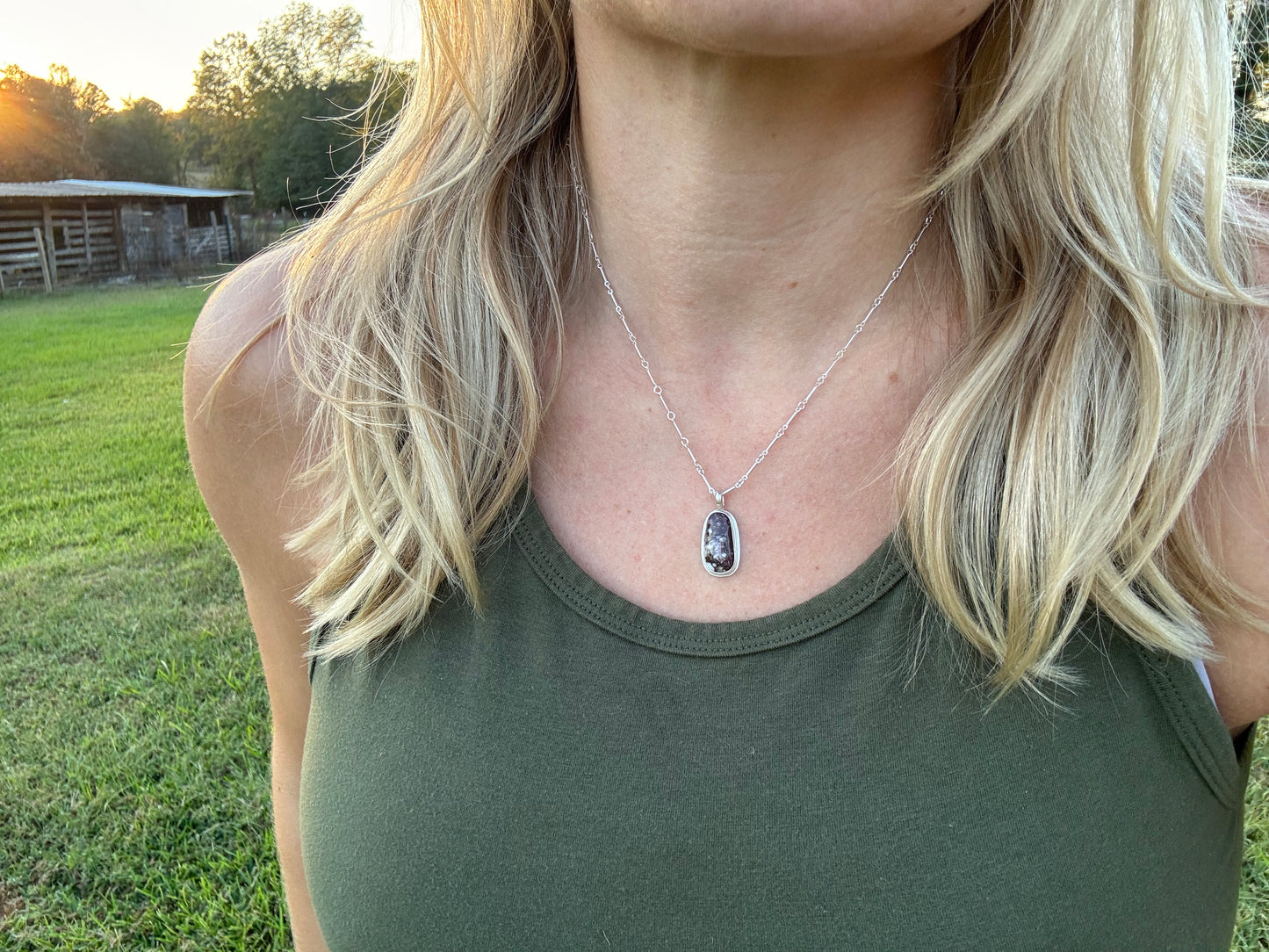 Wild Horse Magnesite Dainty Pendant