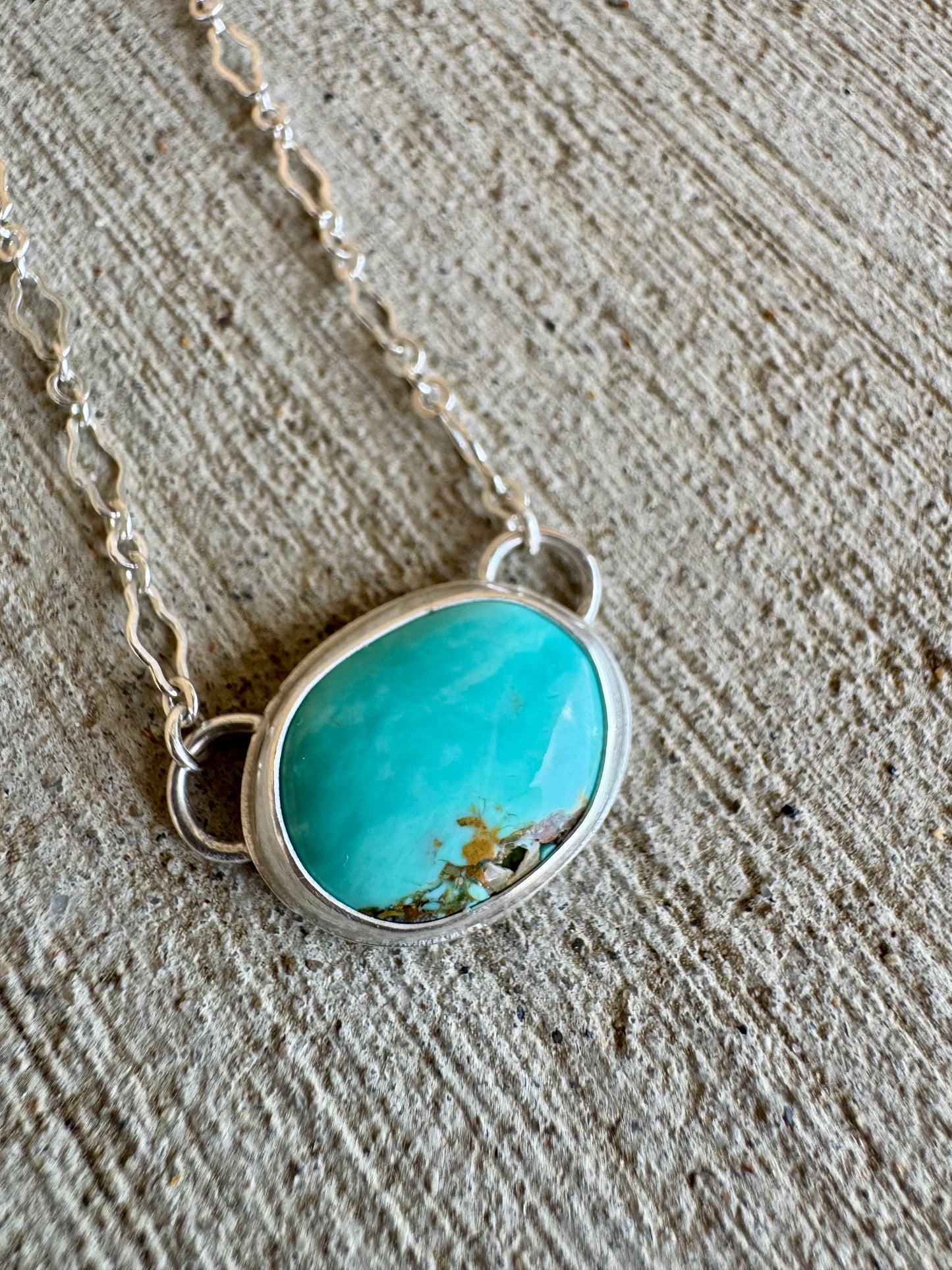 Dainty Tyrone turquoise station necklace