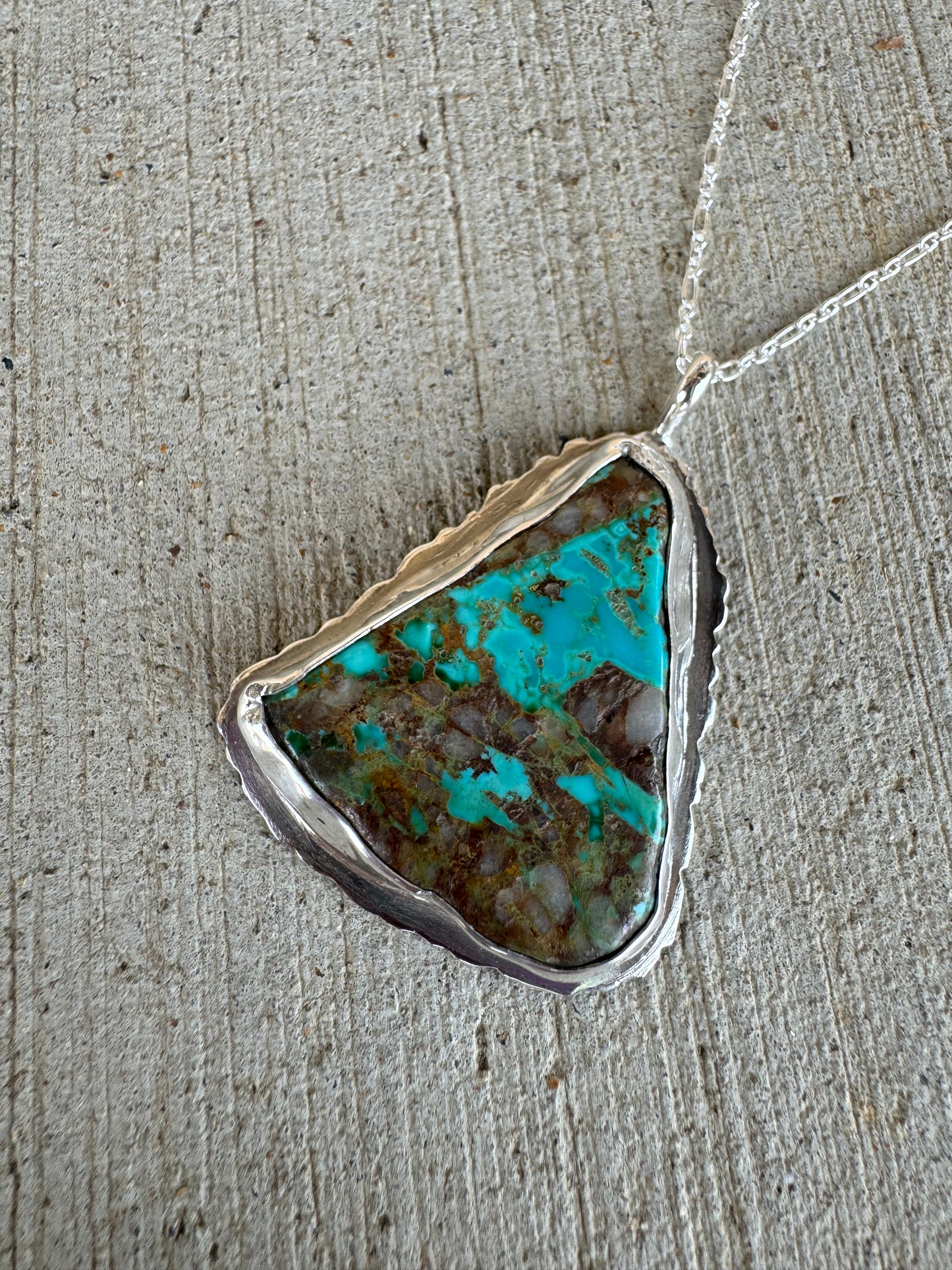 Kingman slab turquoise pendant