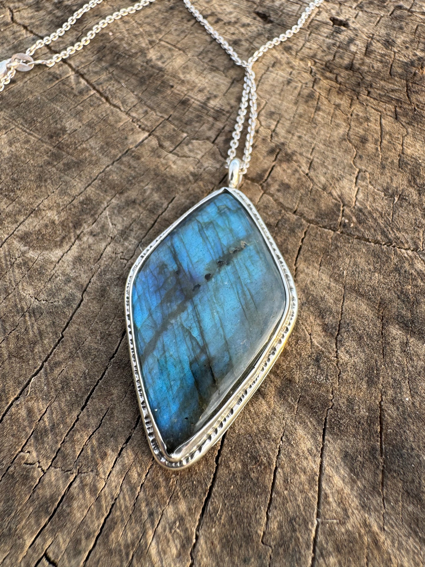 Labradorite statement necklace