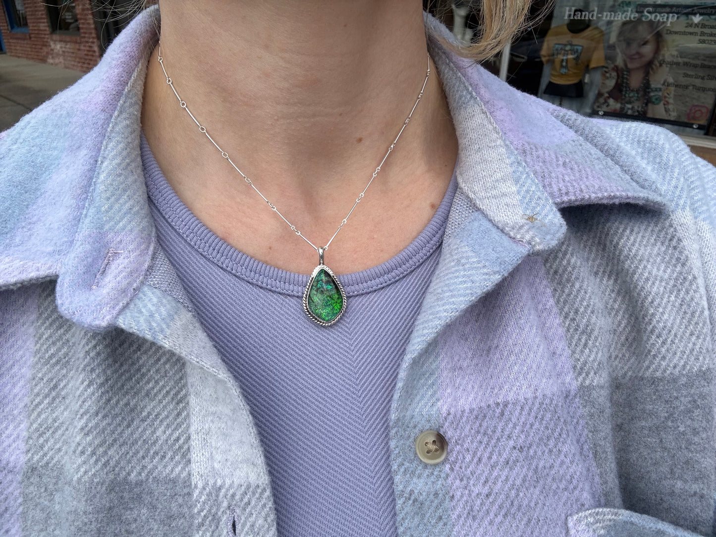 Monarch opal Pendant