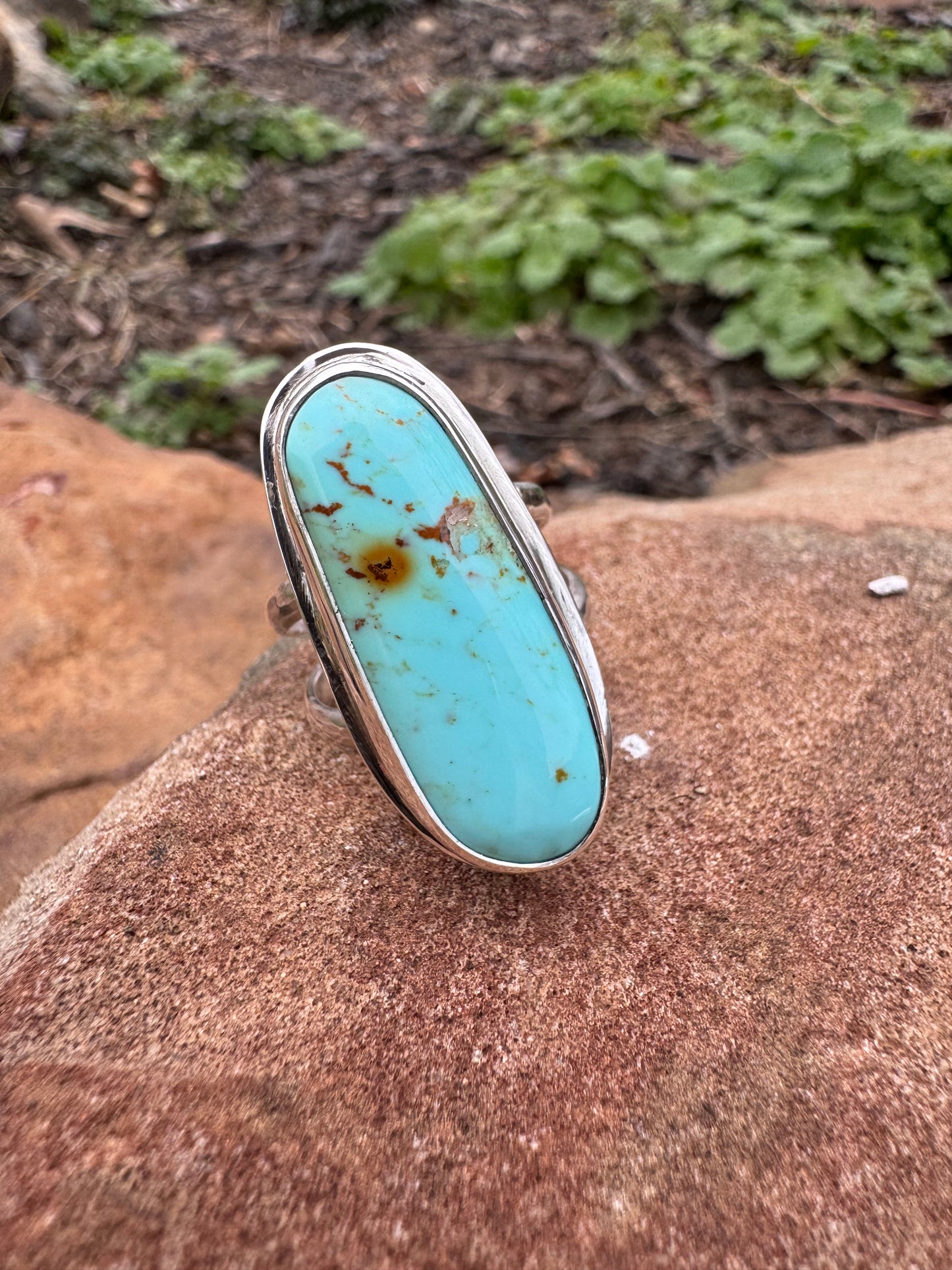 Light Blue Tyrone Turquoise Ring size 9