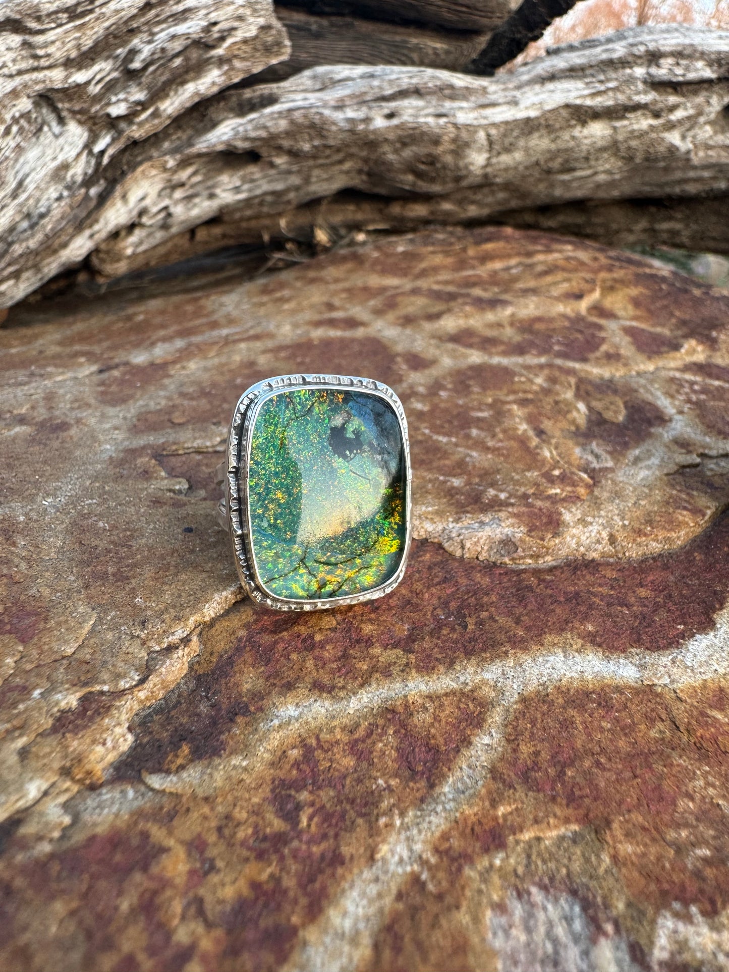 Monarch Opal Doublet Ring size 7.5