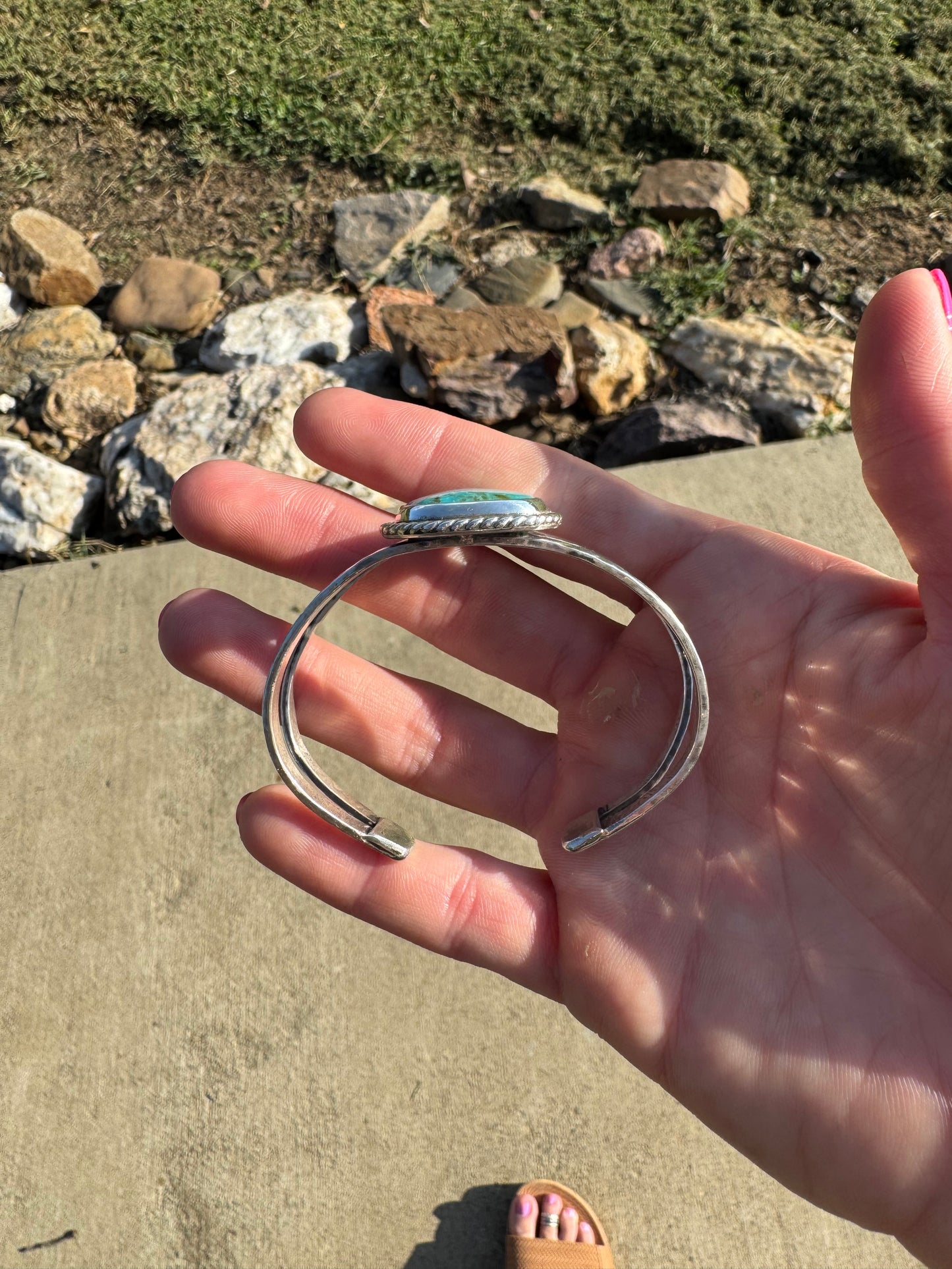 Kingman turquoise cuff bracelet