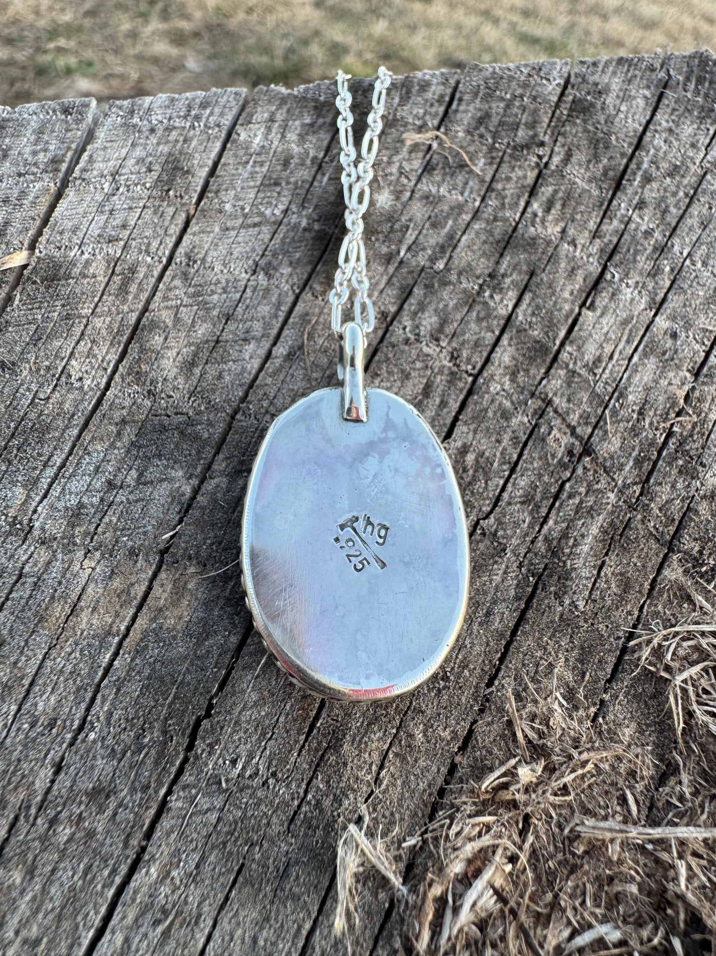 Tyrone turquoise twisted rope pendant