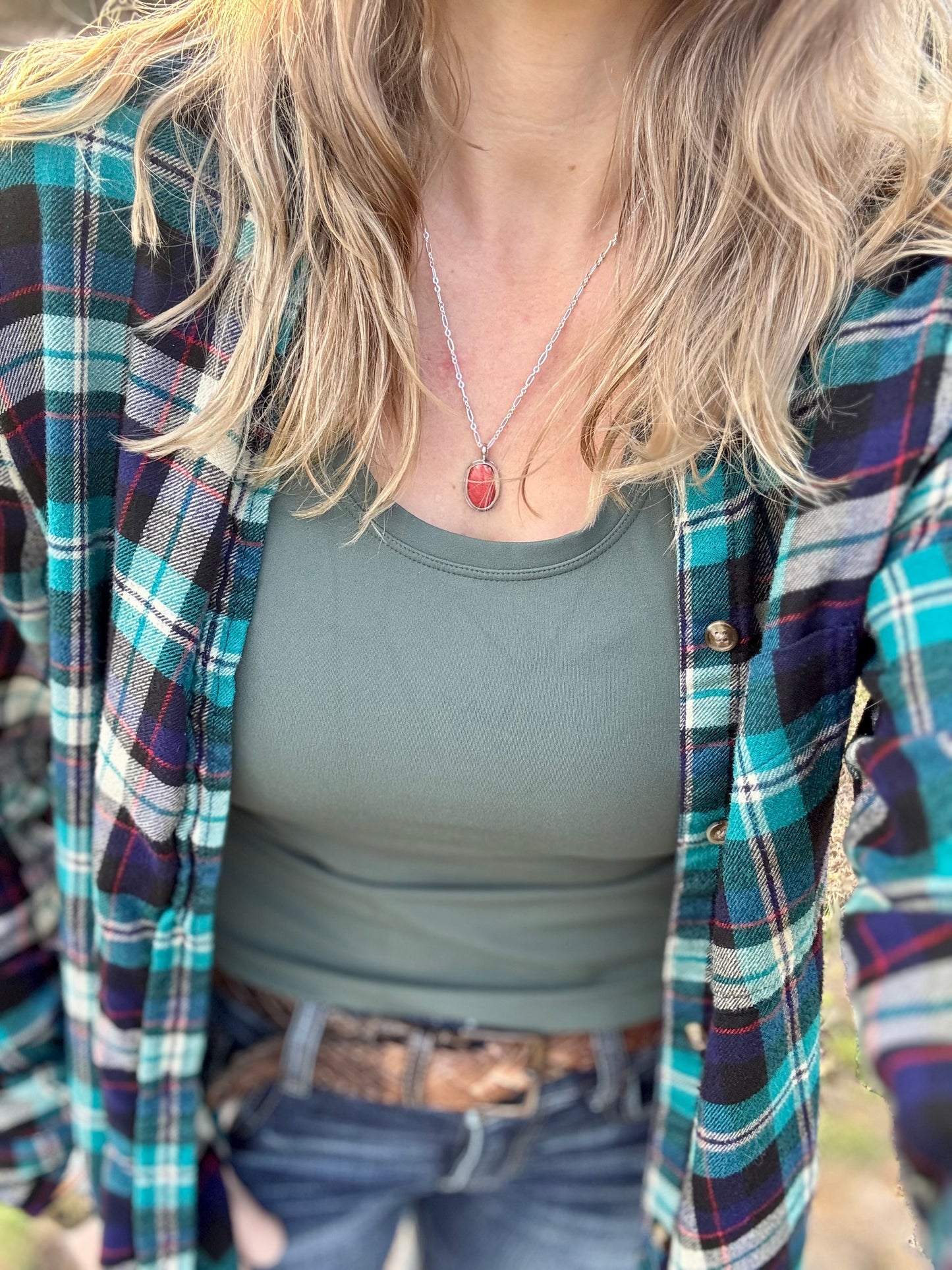 Red Spiny Oyster Little Pendant