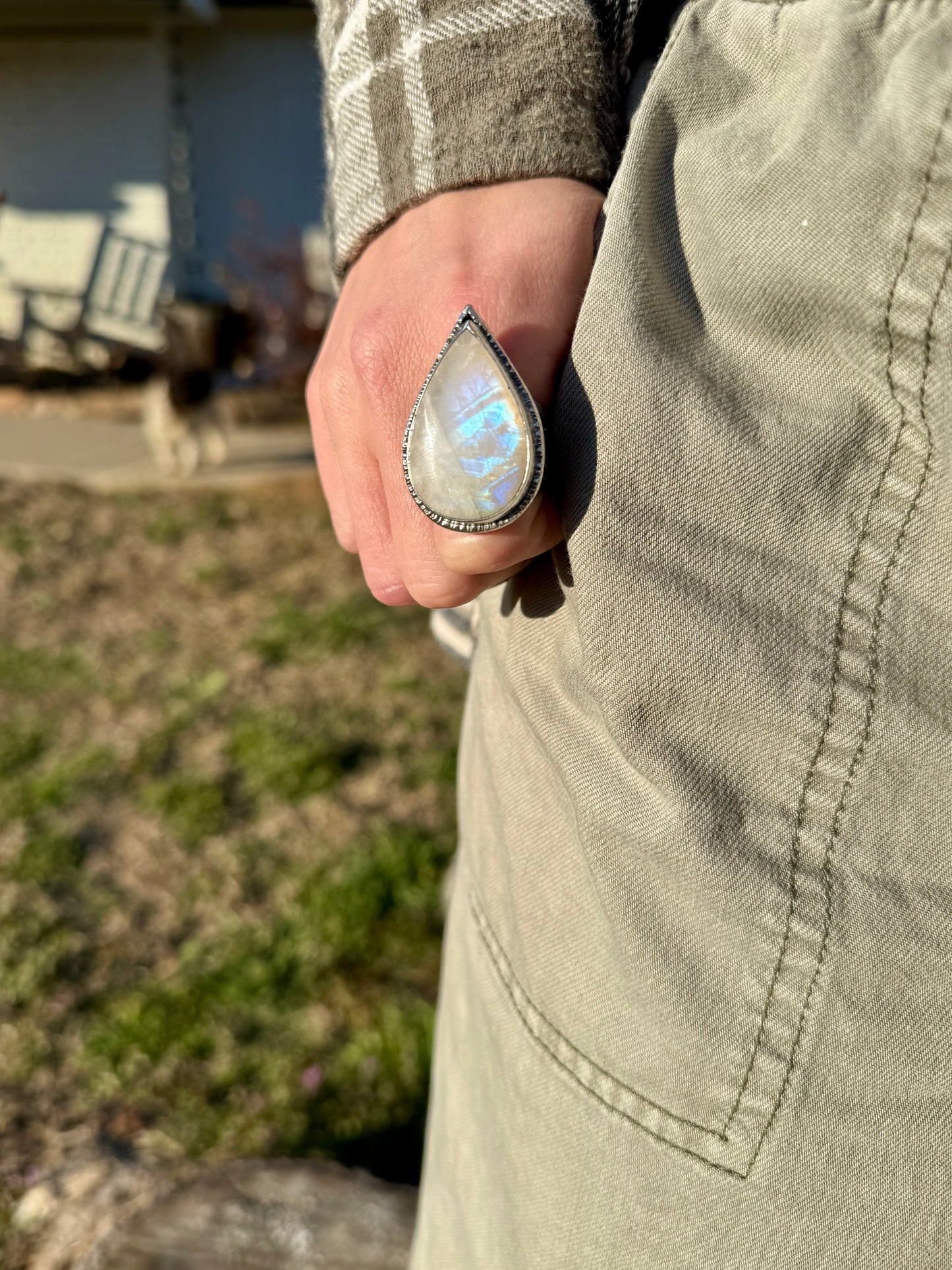 Moonstone Statement Ring size 9