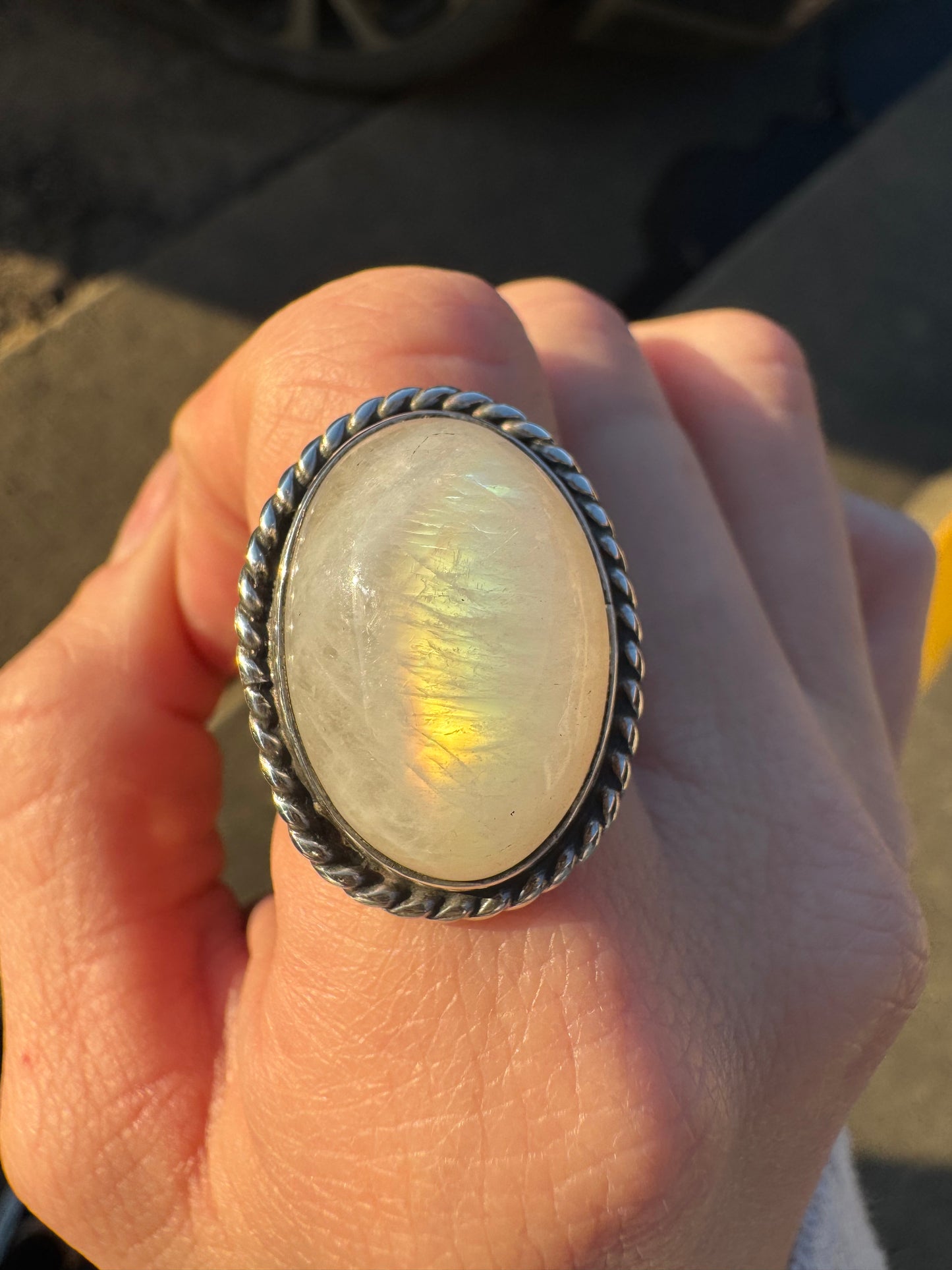 Moon stone ring size 9