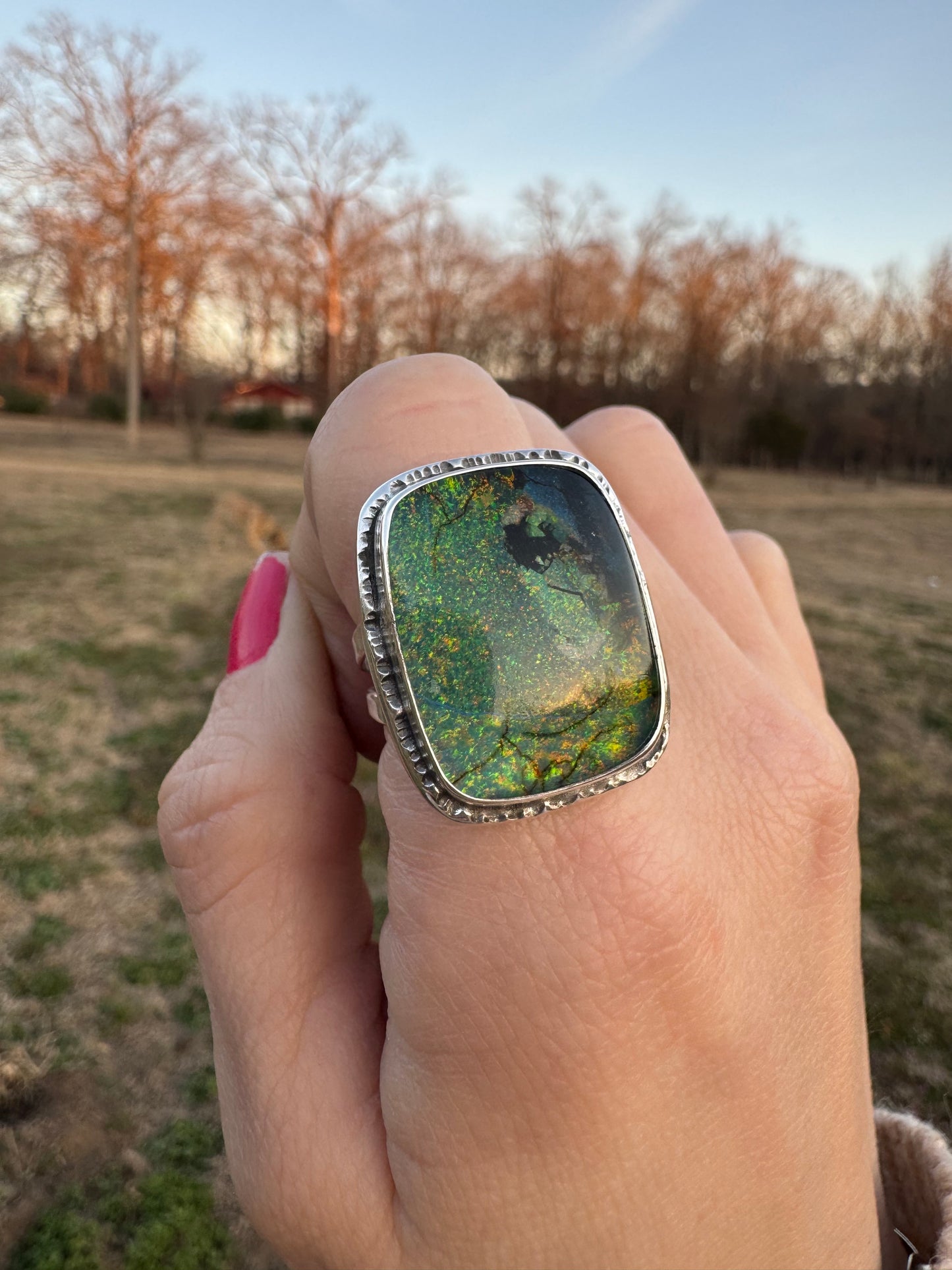 Monarch Opal Doublet Ring size 7.5