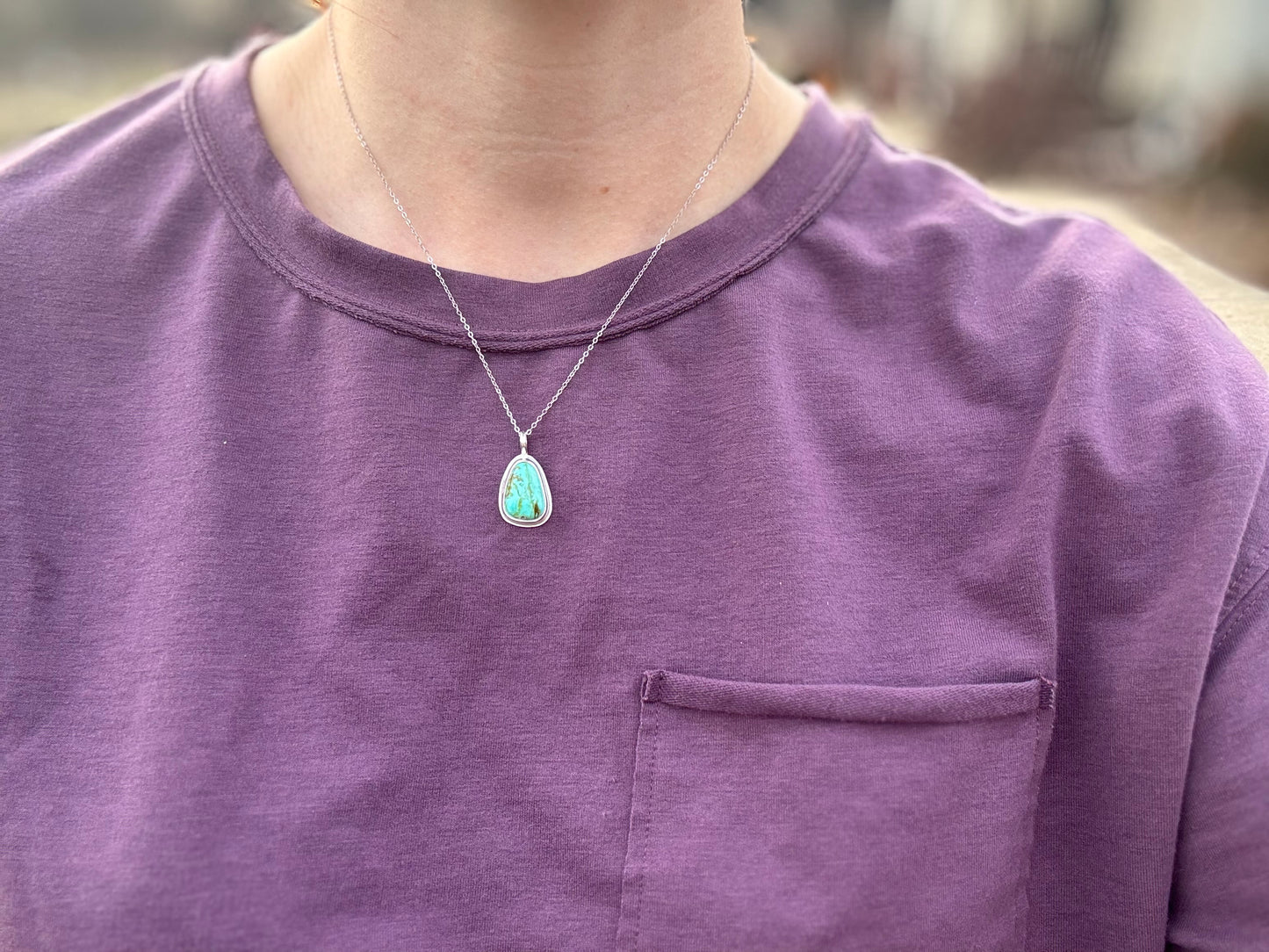 Tyrone turquoise dainty pendant