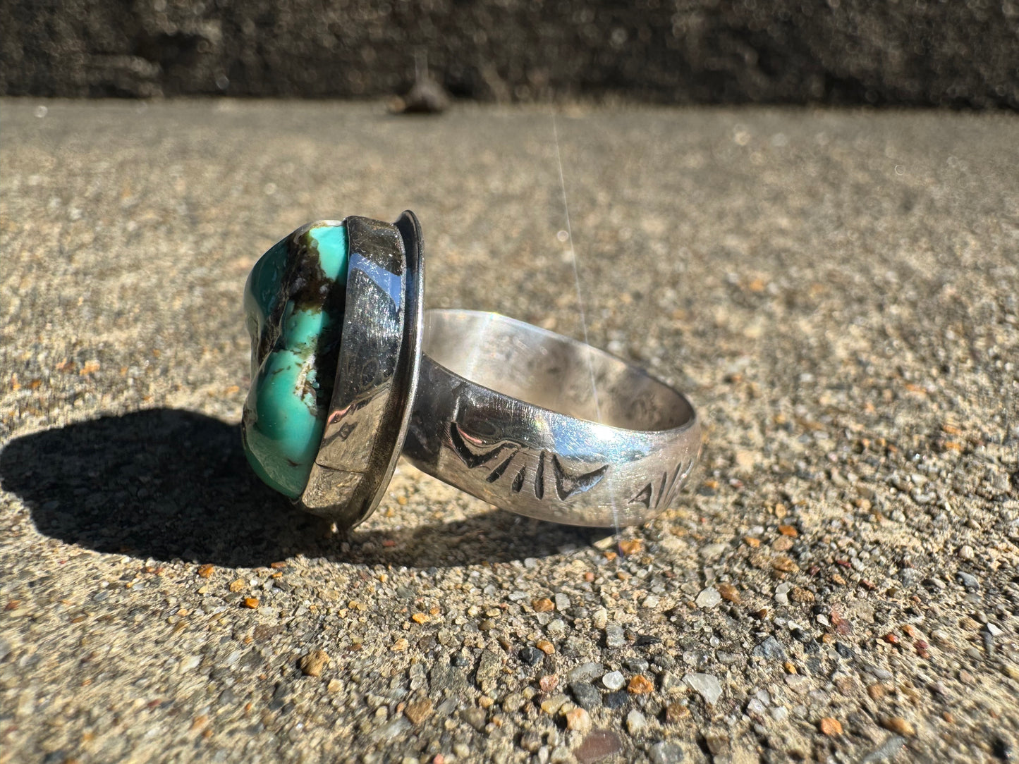 Nugget turquoise ring size 8.75