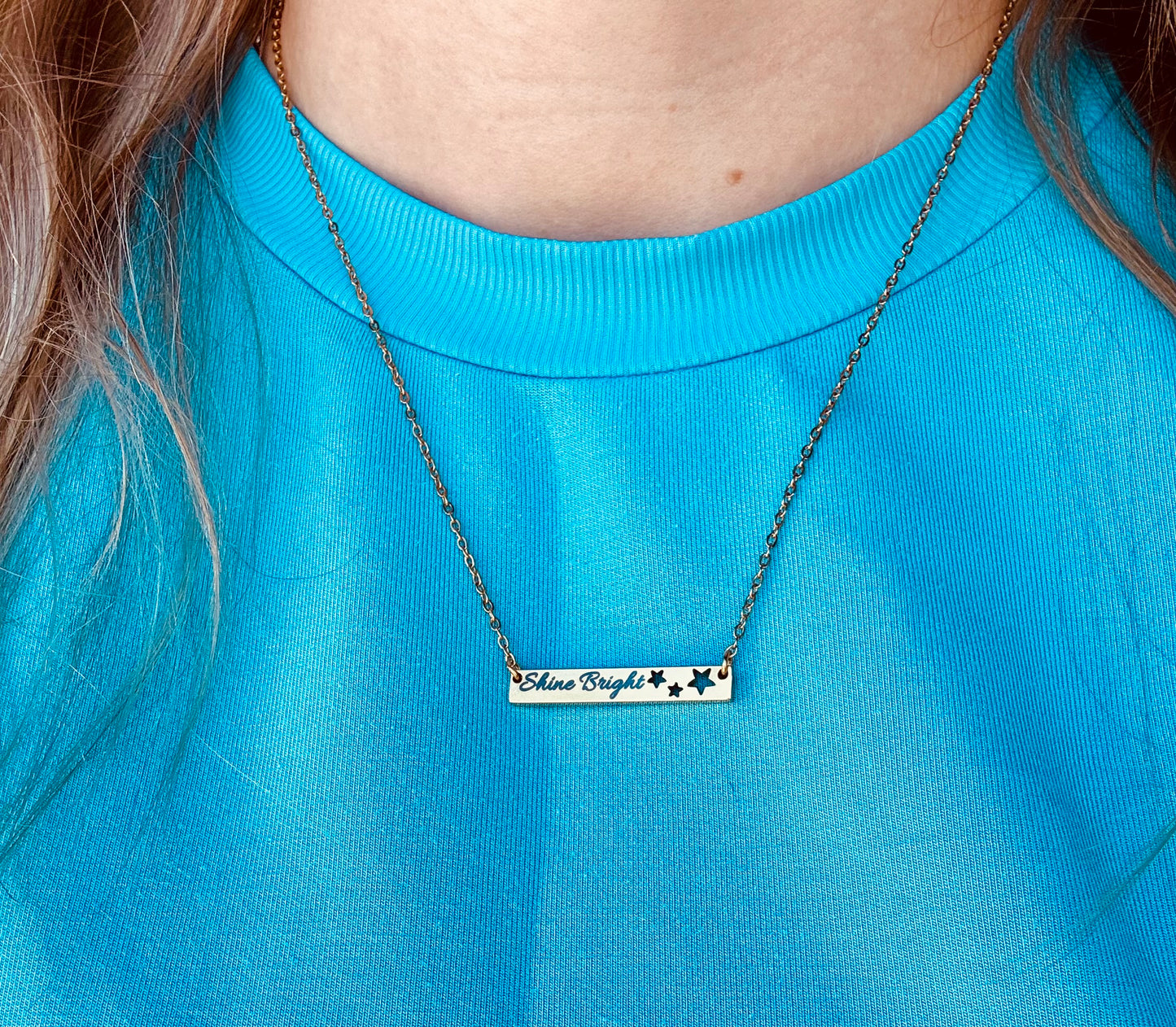Shine Bright Gold Stainless Steel Necklace