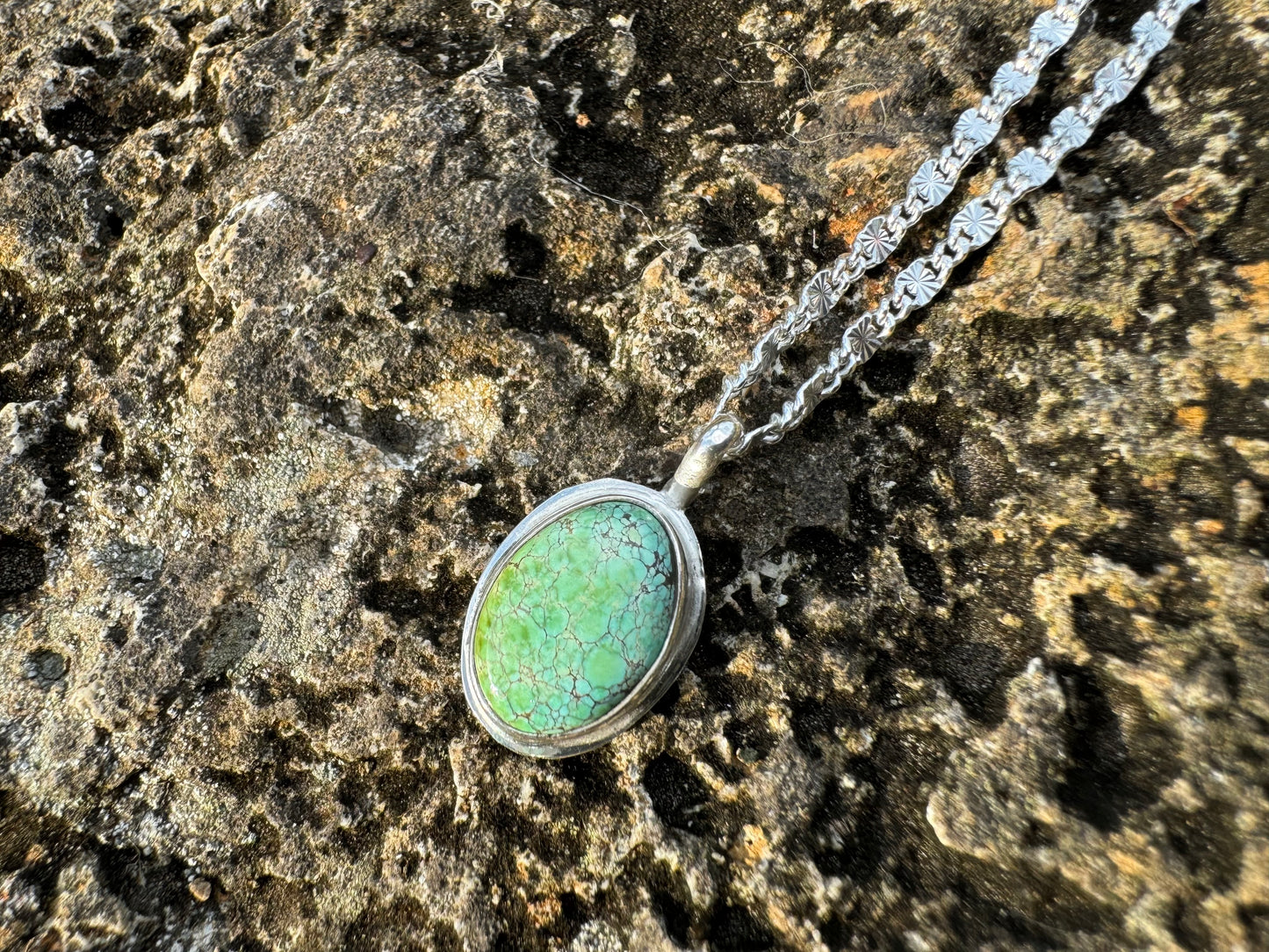 Green Sonoran Gold turquoise Mini Pendant