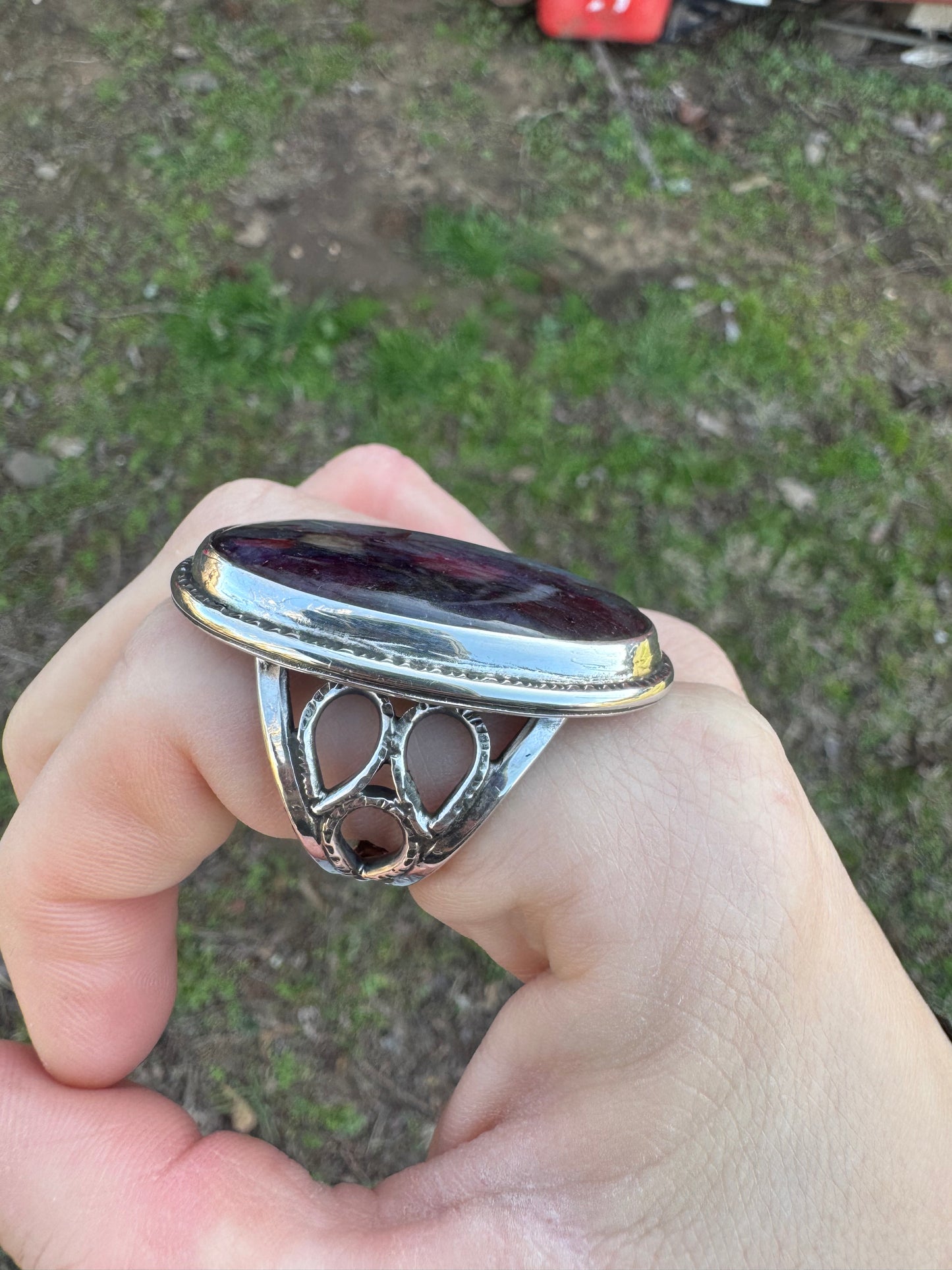 Labradorite Statement ring size 8.5