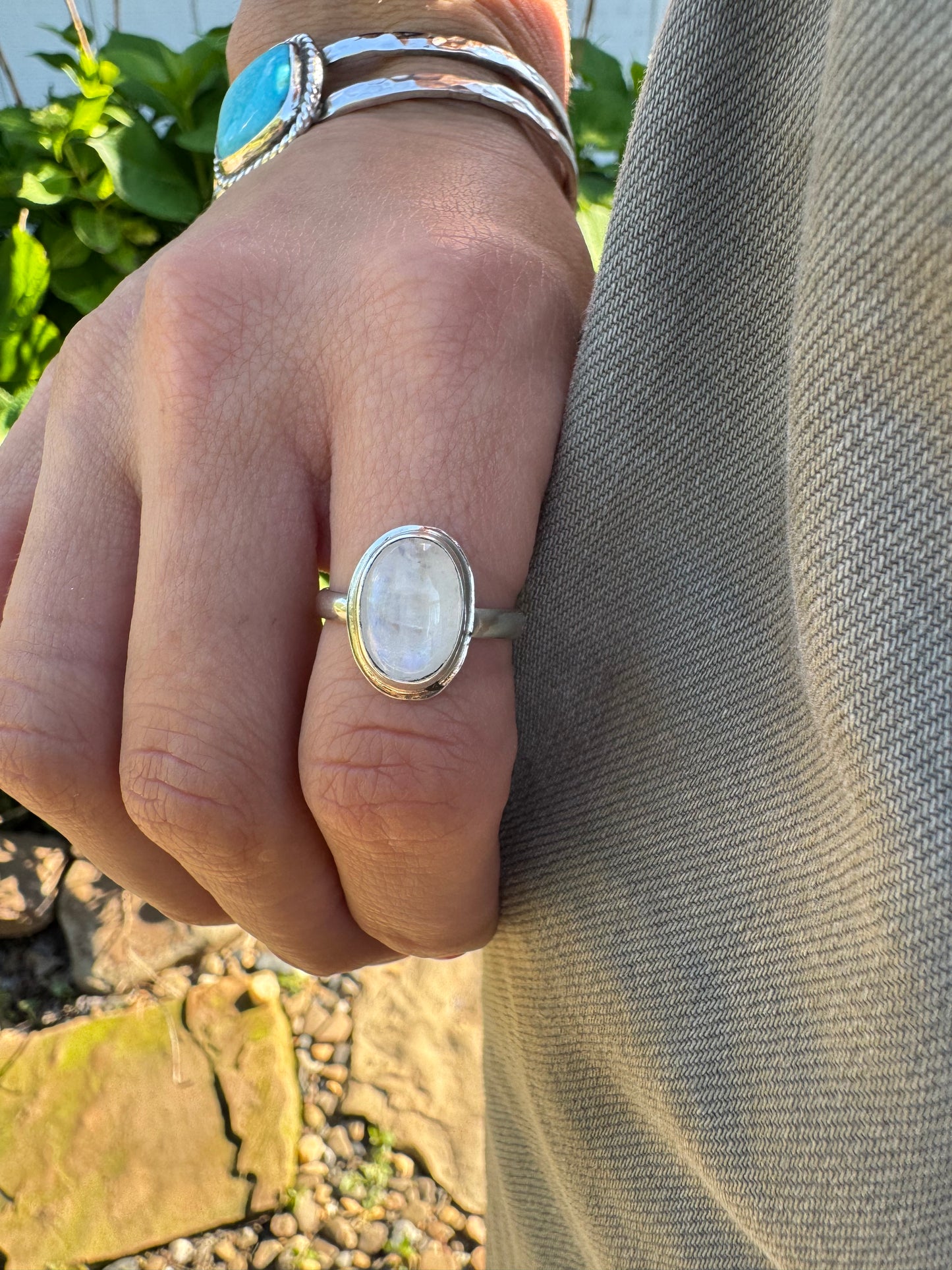 Dainty Moonstone ring size 7