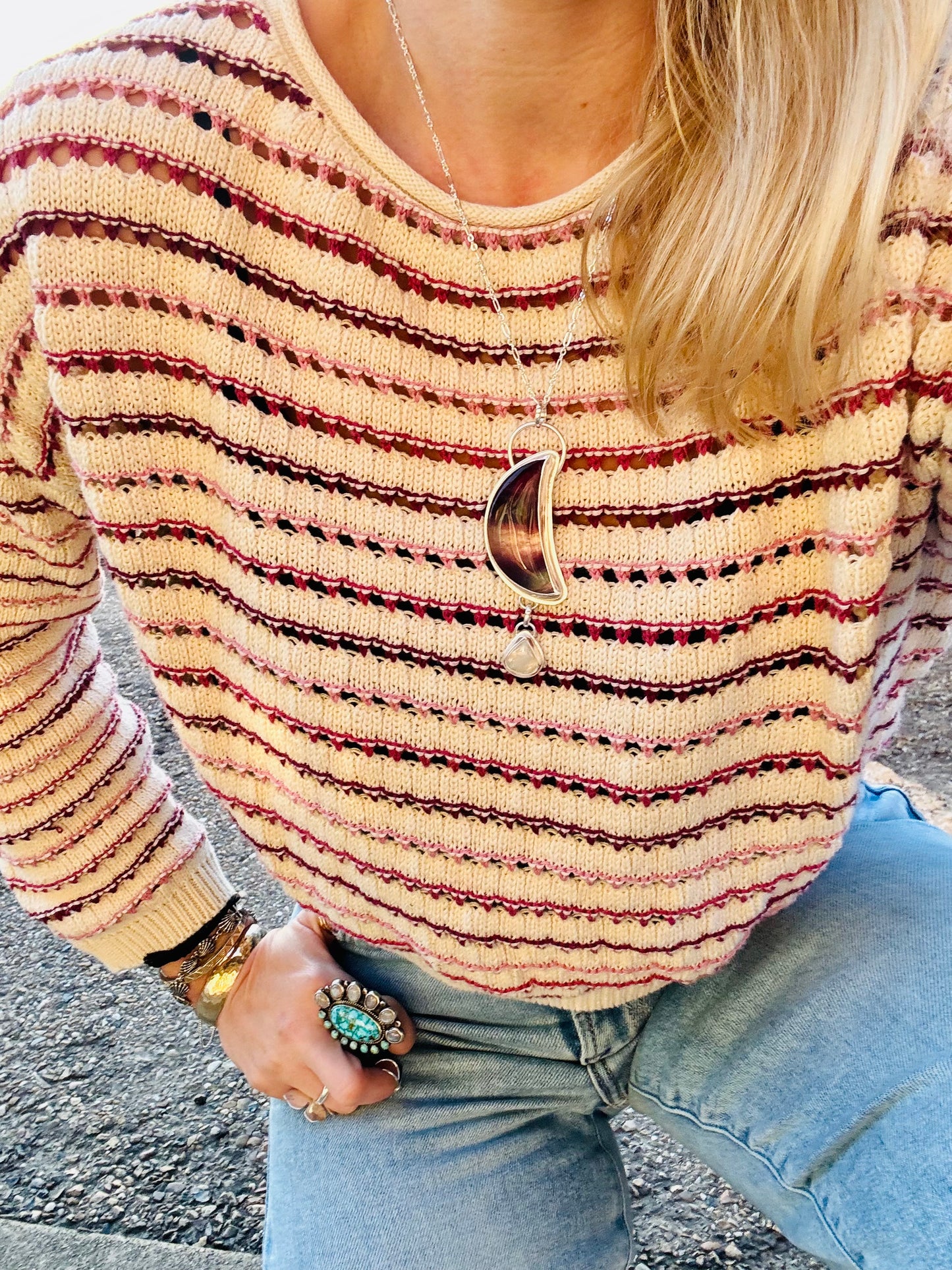 Fluorite and Moonstone Pendant