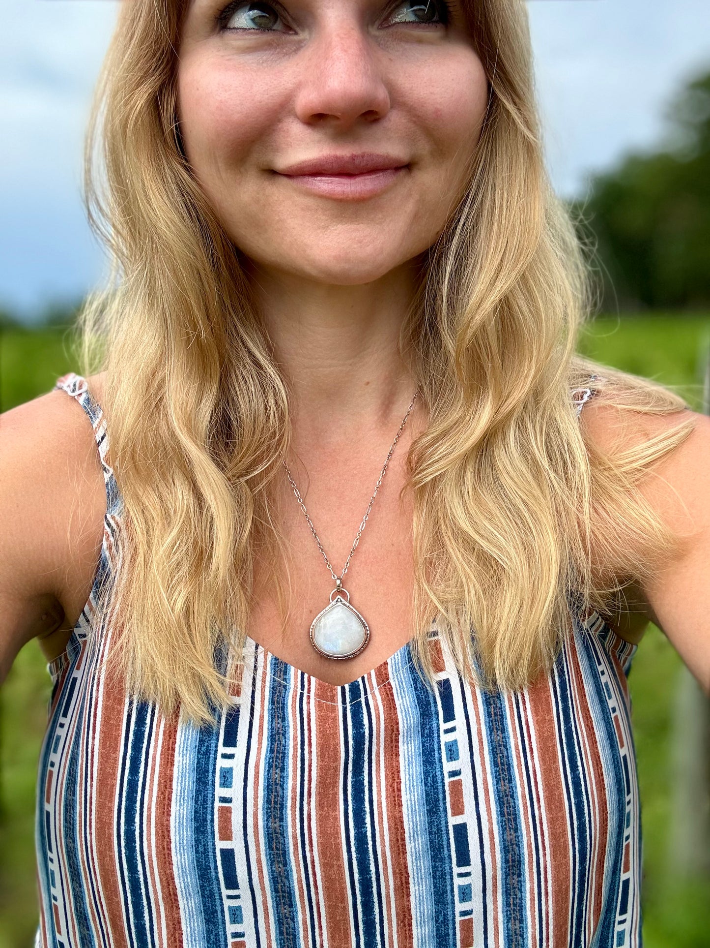 Moonstone Pear Pendant
