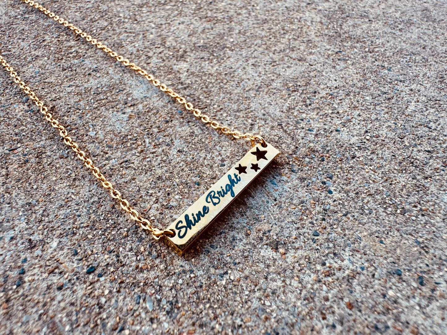 Shine Bright Gold Stainless Steel Necklace