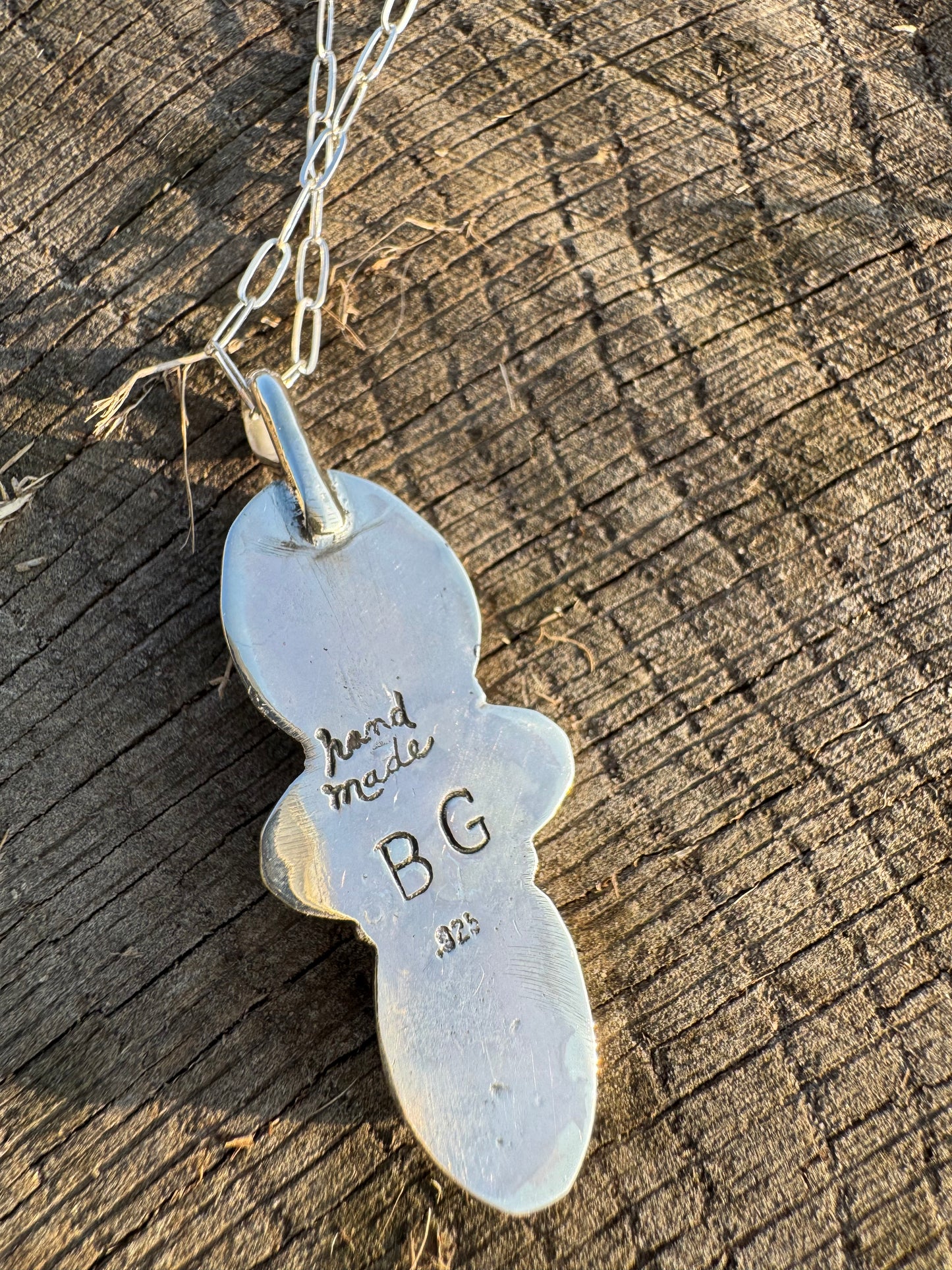 Three stone turquoise pendant