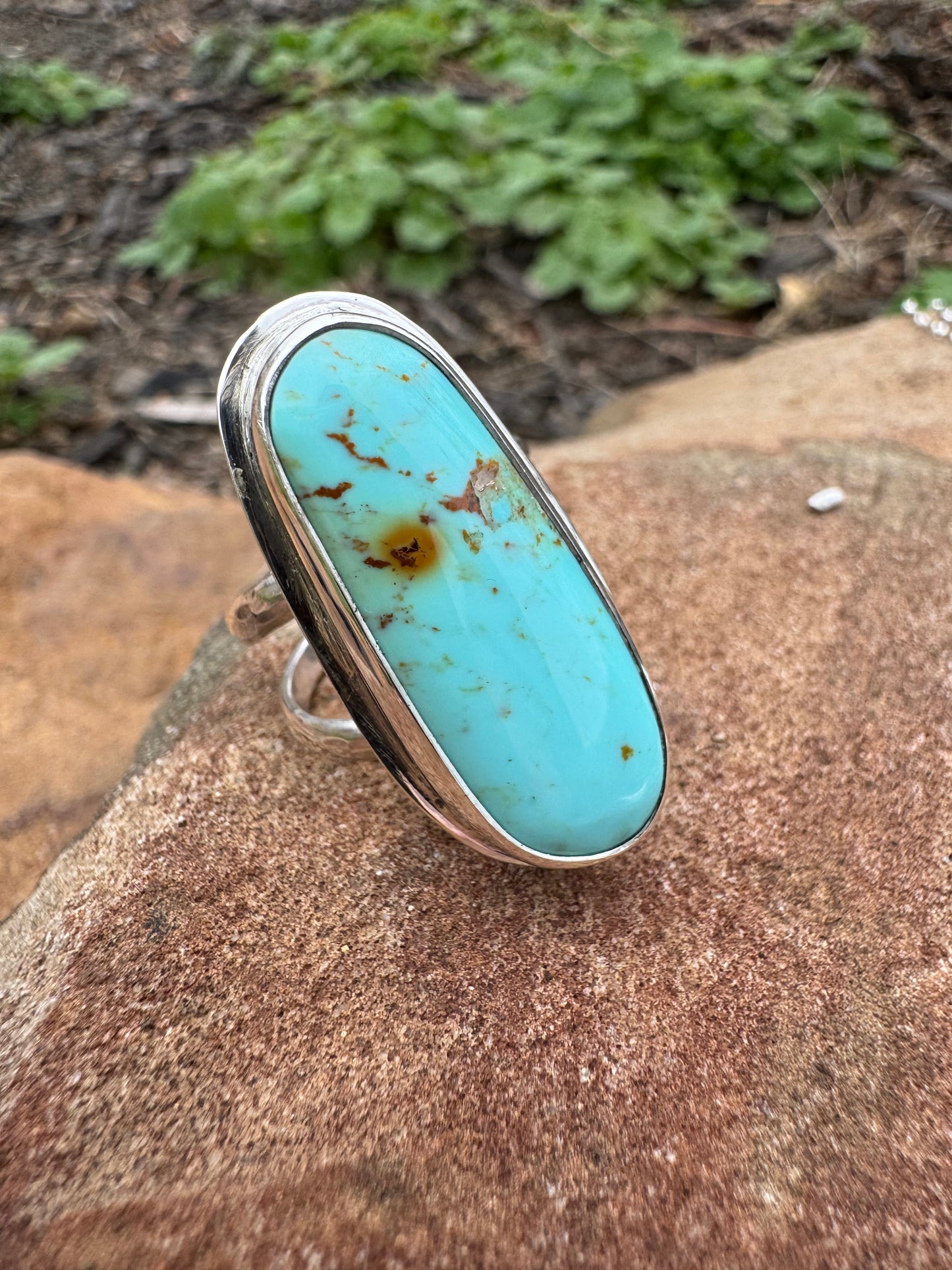 Light Blue Tyrone Turquoise Ring size 9