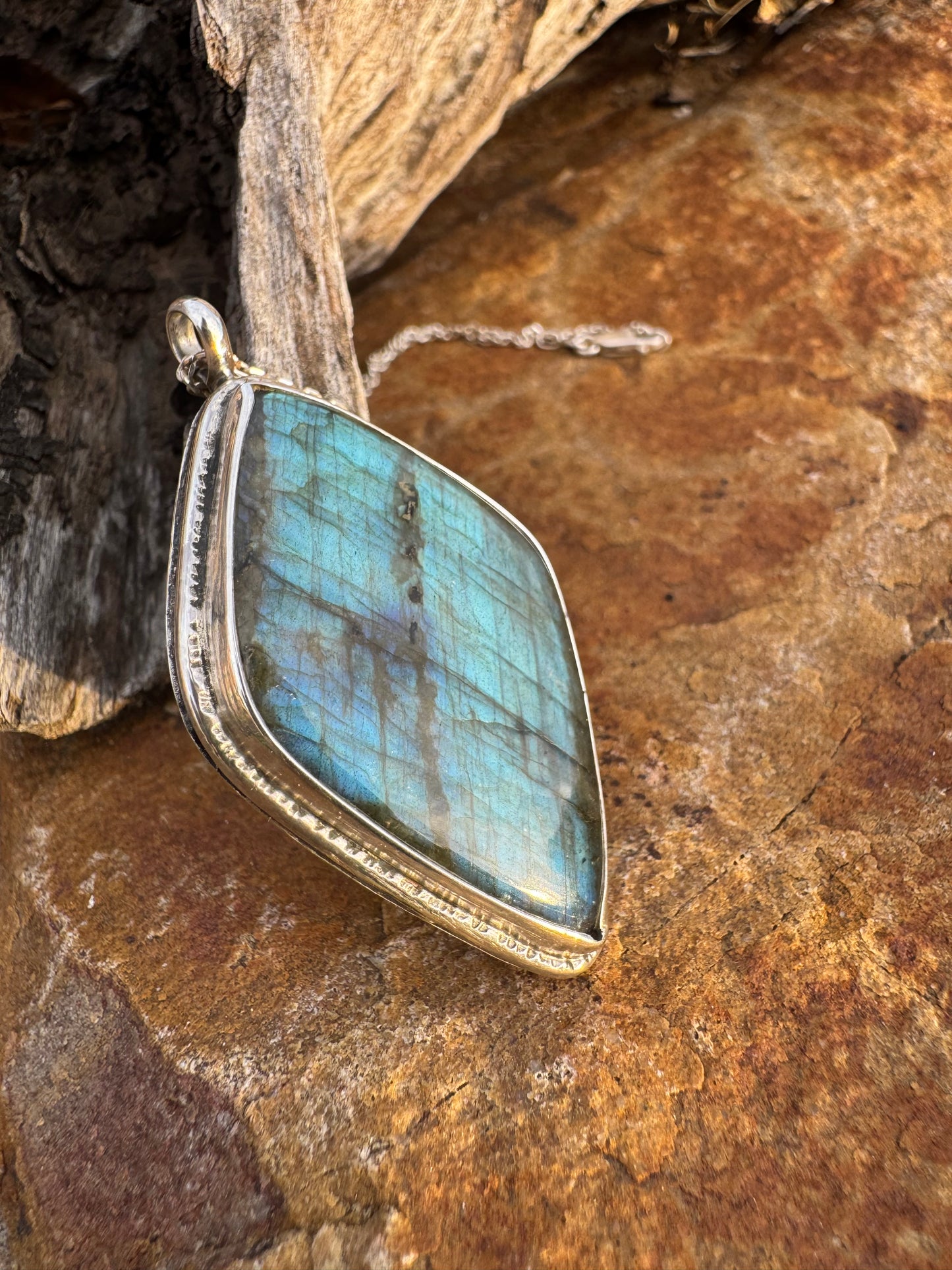 Labradorite statement necklace