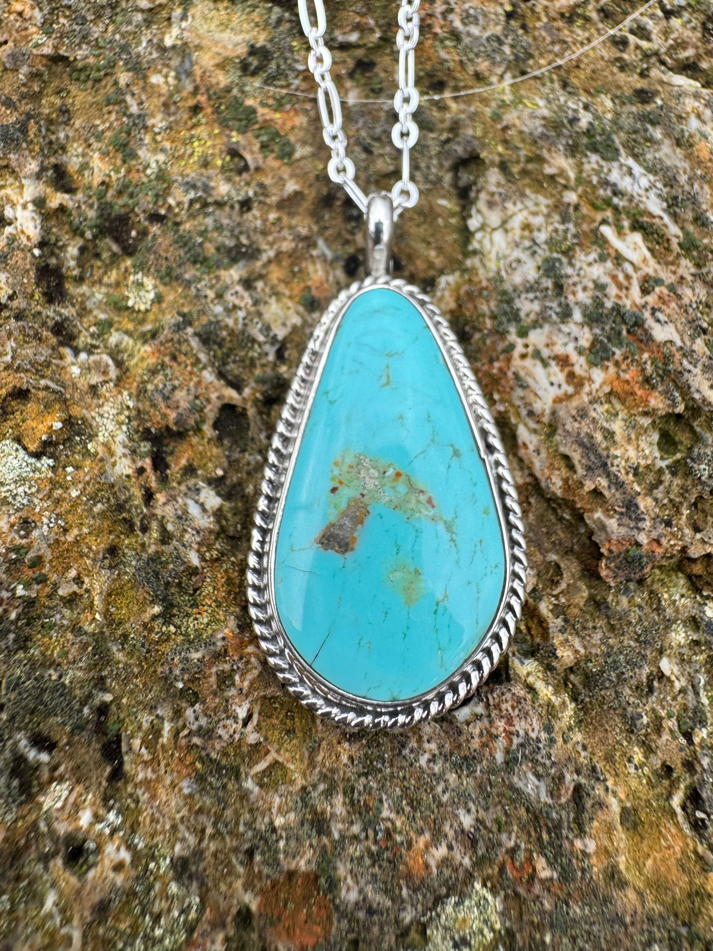 Tear drop Turquoise pendant
