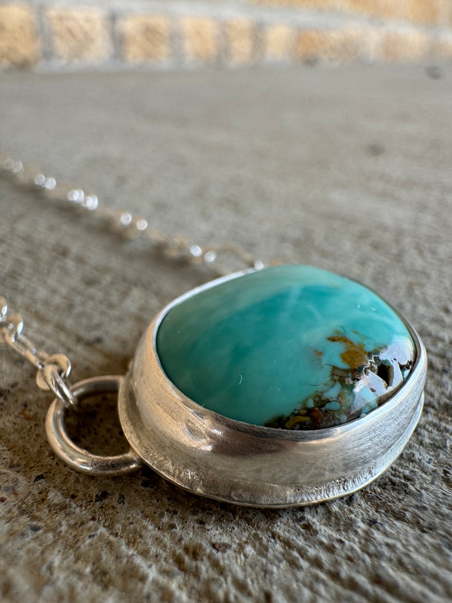 Dainty Tyrone turquoise station necklace