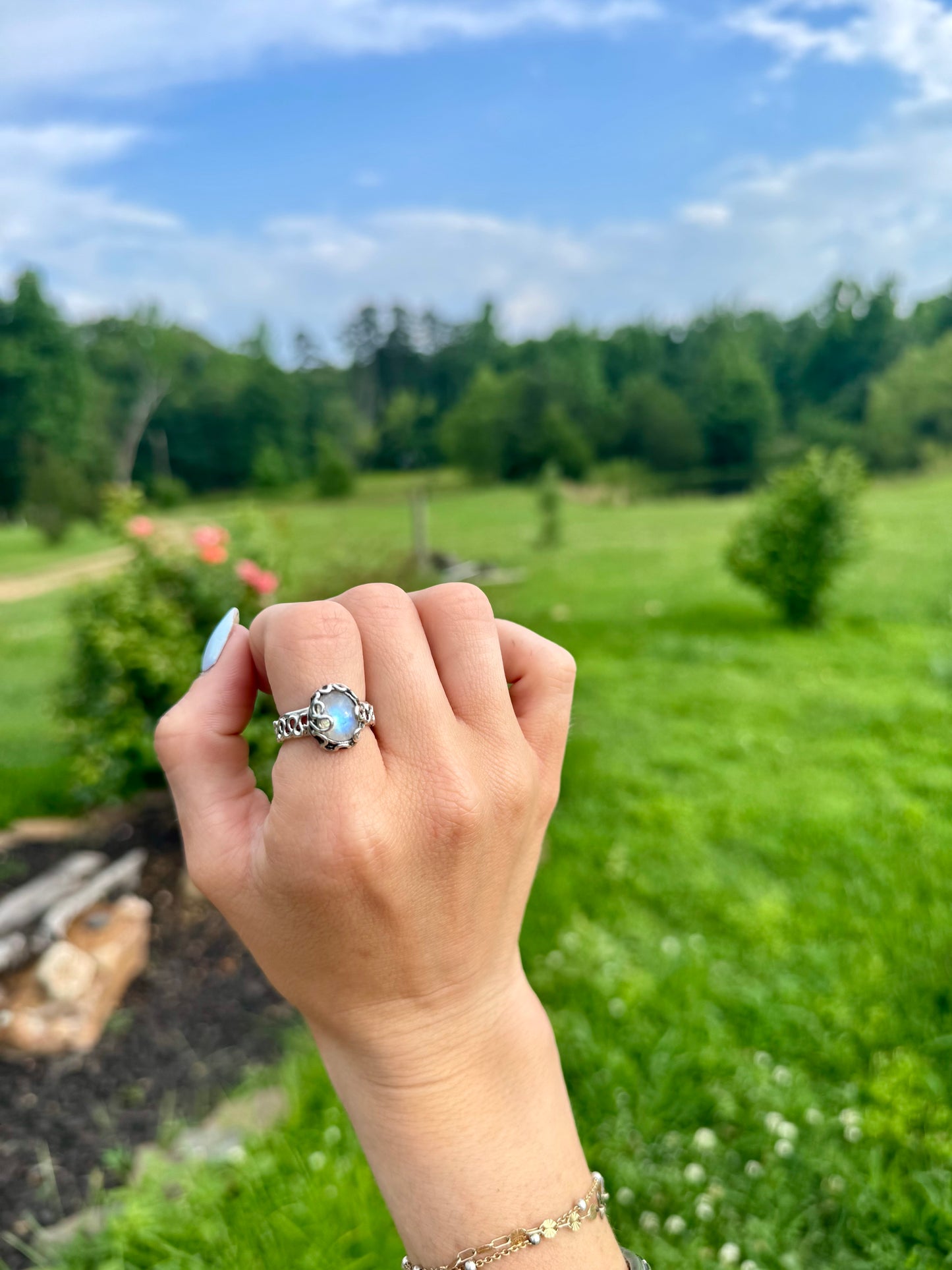 Moonlit Heirloom Moonstone Ring size 6