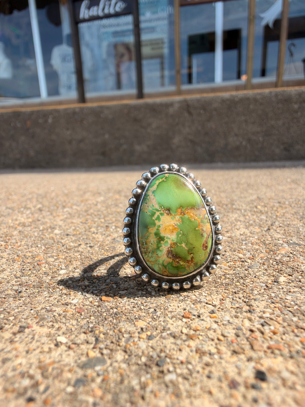 Sonoran Gold turquoise Bead Ring size 7