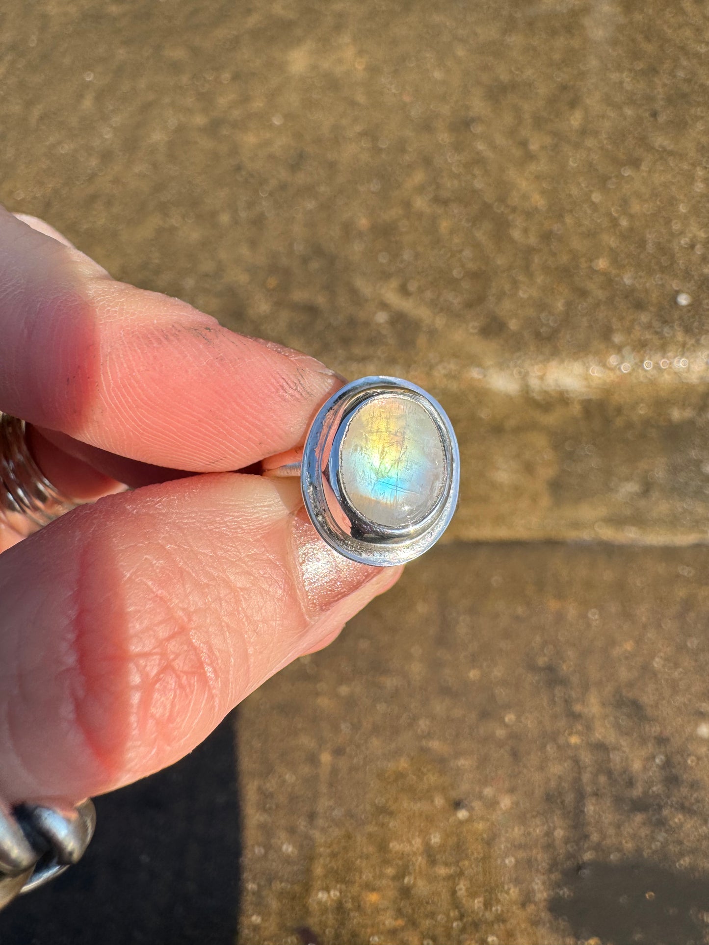 Moonstone pinky ring for Melissa