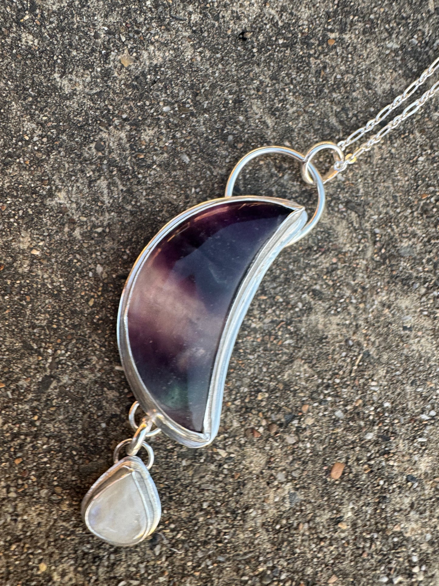 Fluorite and Moonstone Pendant