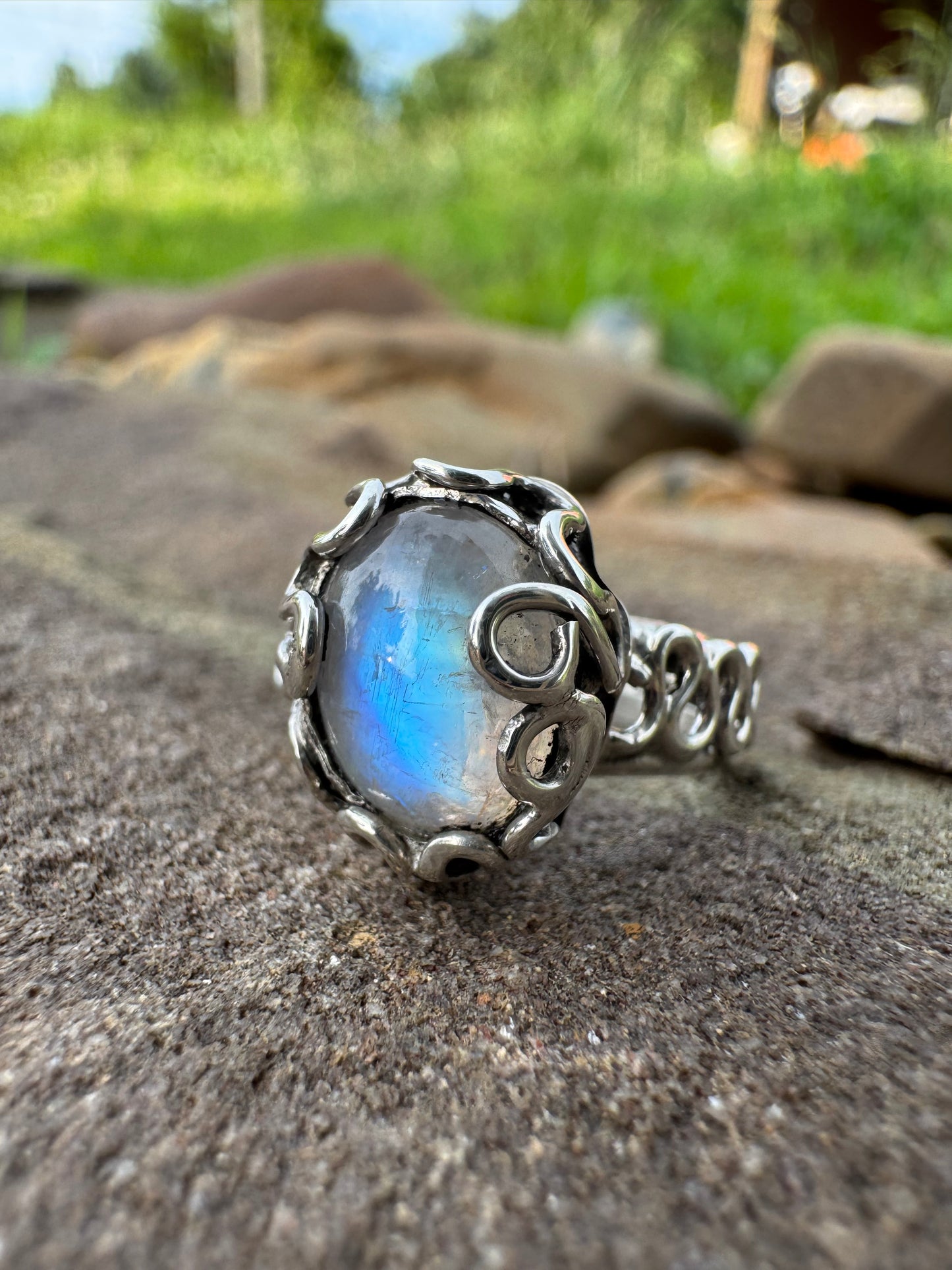 Moonlit Heirloom Moonstone Ring size 6