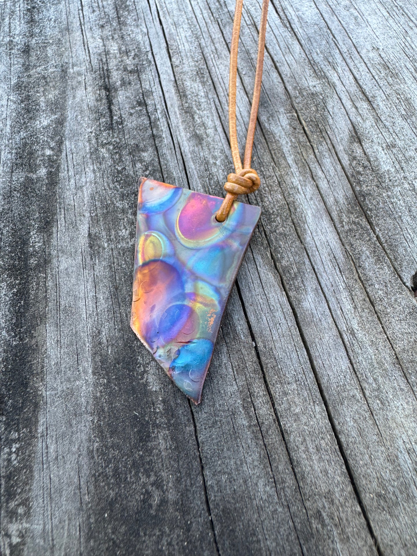 Logan’s Fire-Colored Copper necklace
