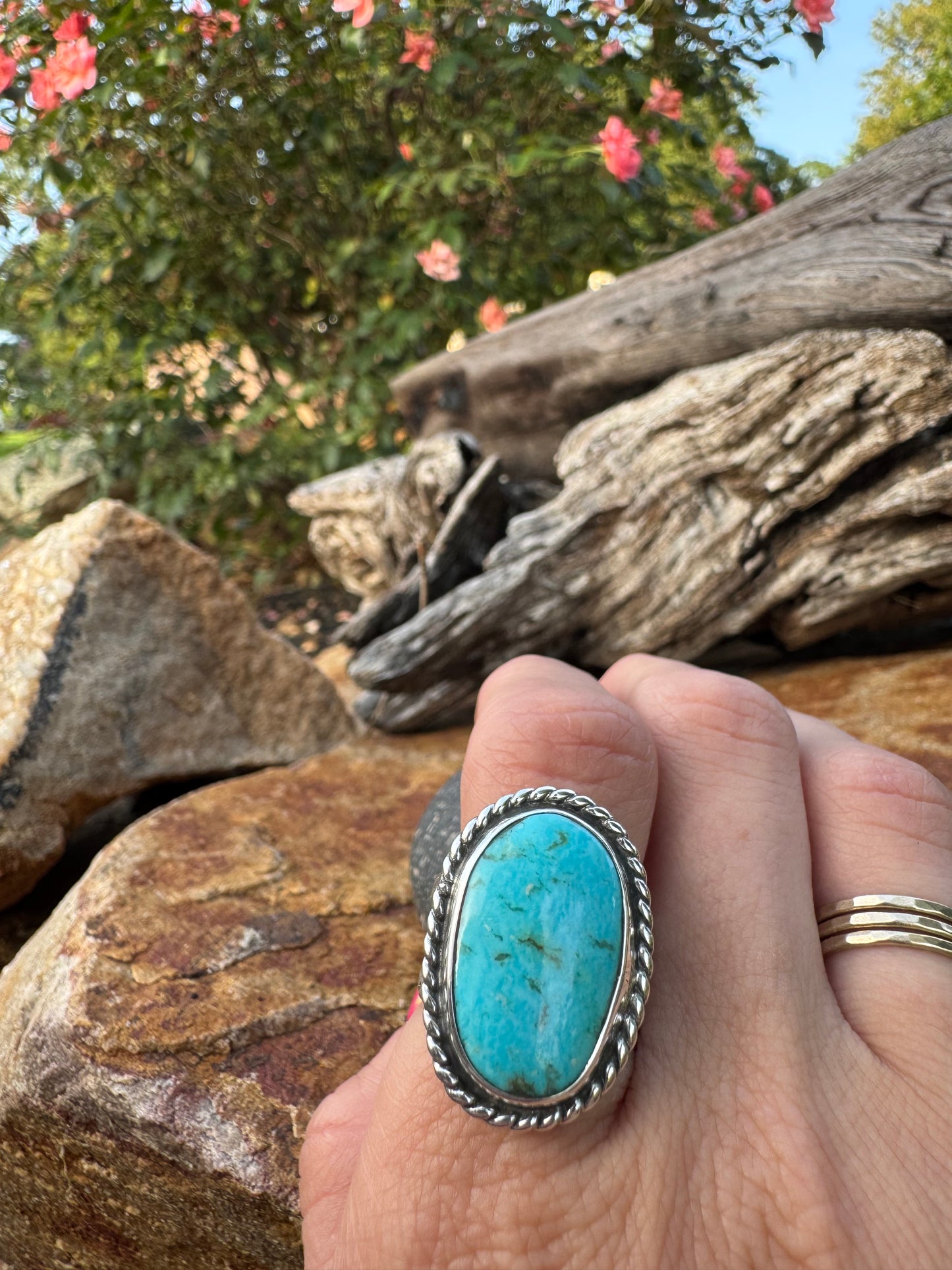 Classic Tyrone Turquoise Ring size 8
