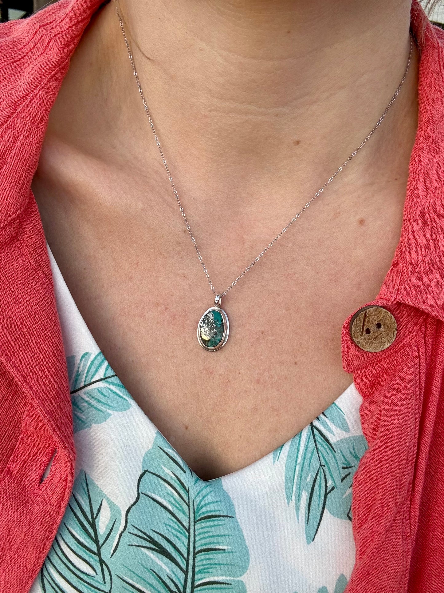 Pyrite included Campitos Turquoise Necklace