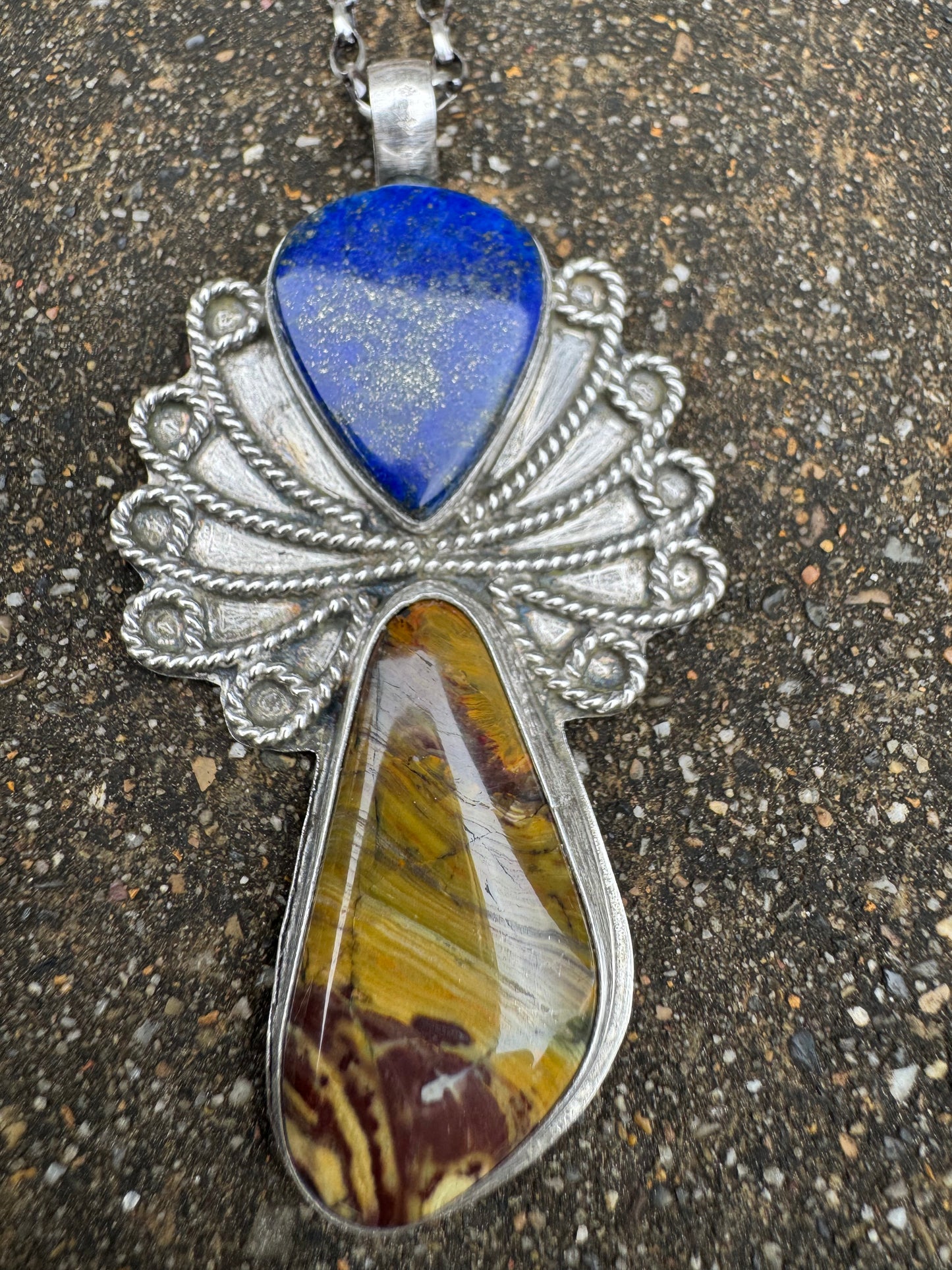 Lapis and Jasper Fancy Pendant