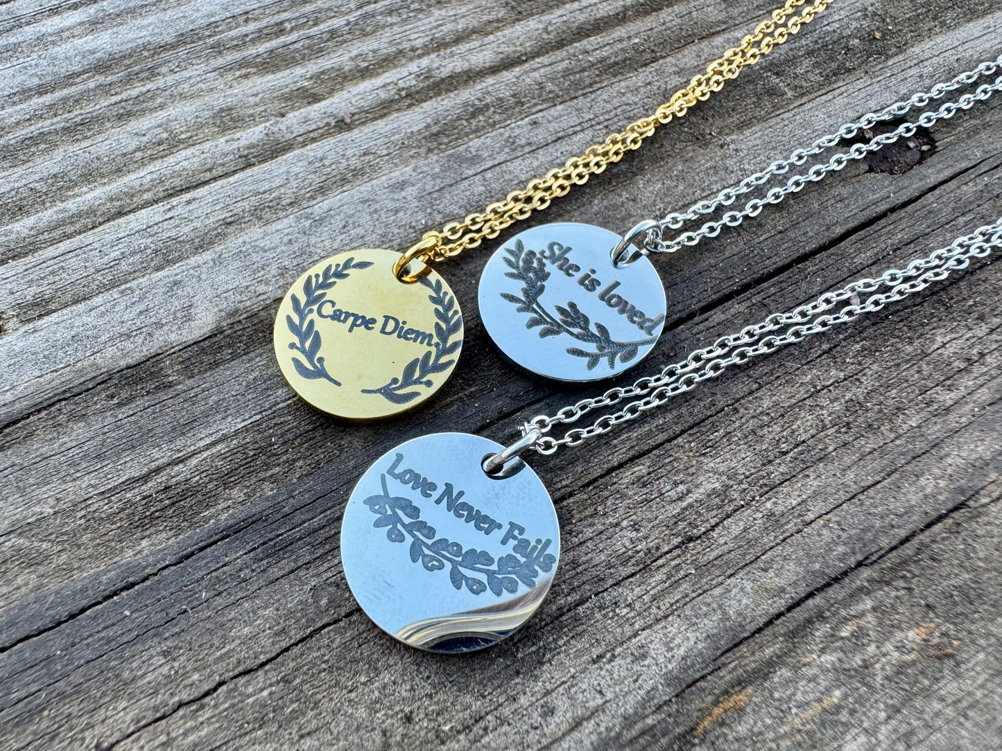 Love Never Fails Stainless Steel Necklace