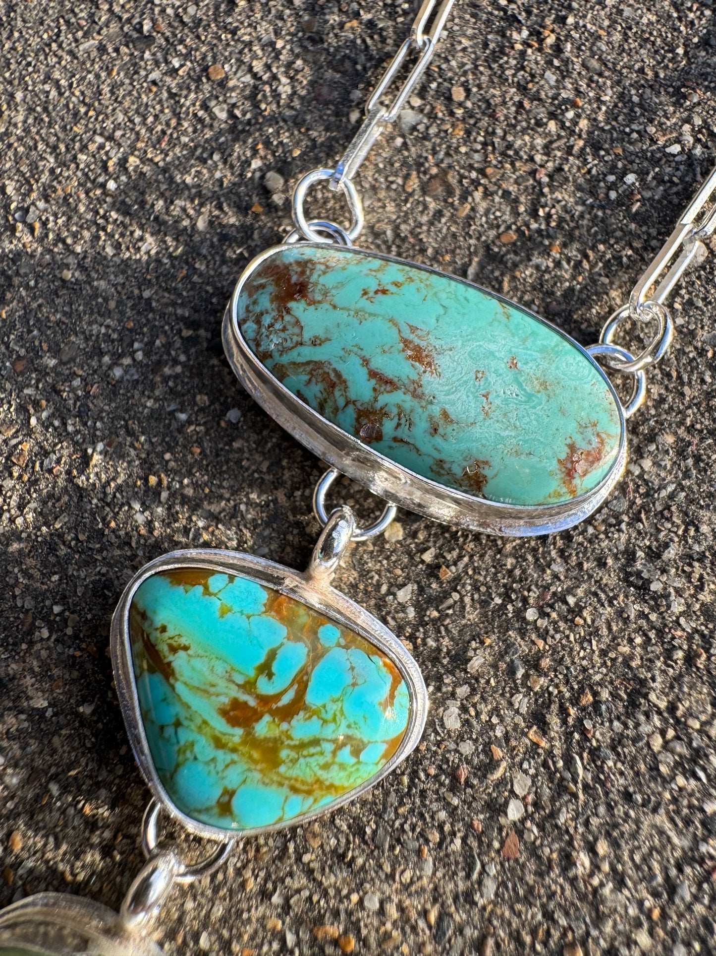 Tyrone Turquoise Lariat Necklace