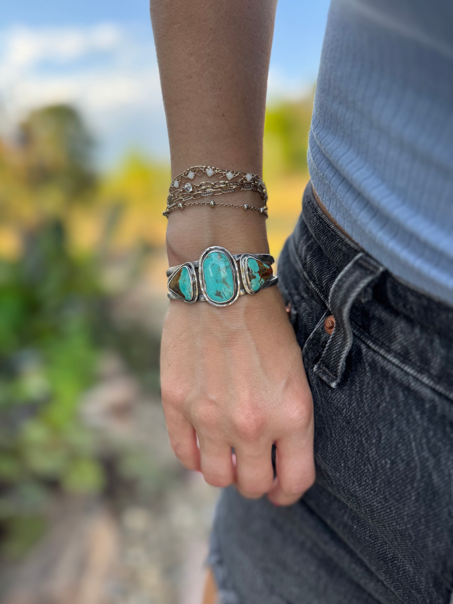 Tyrone Turquoise Statement Cuff