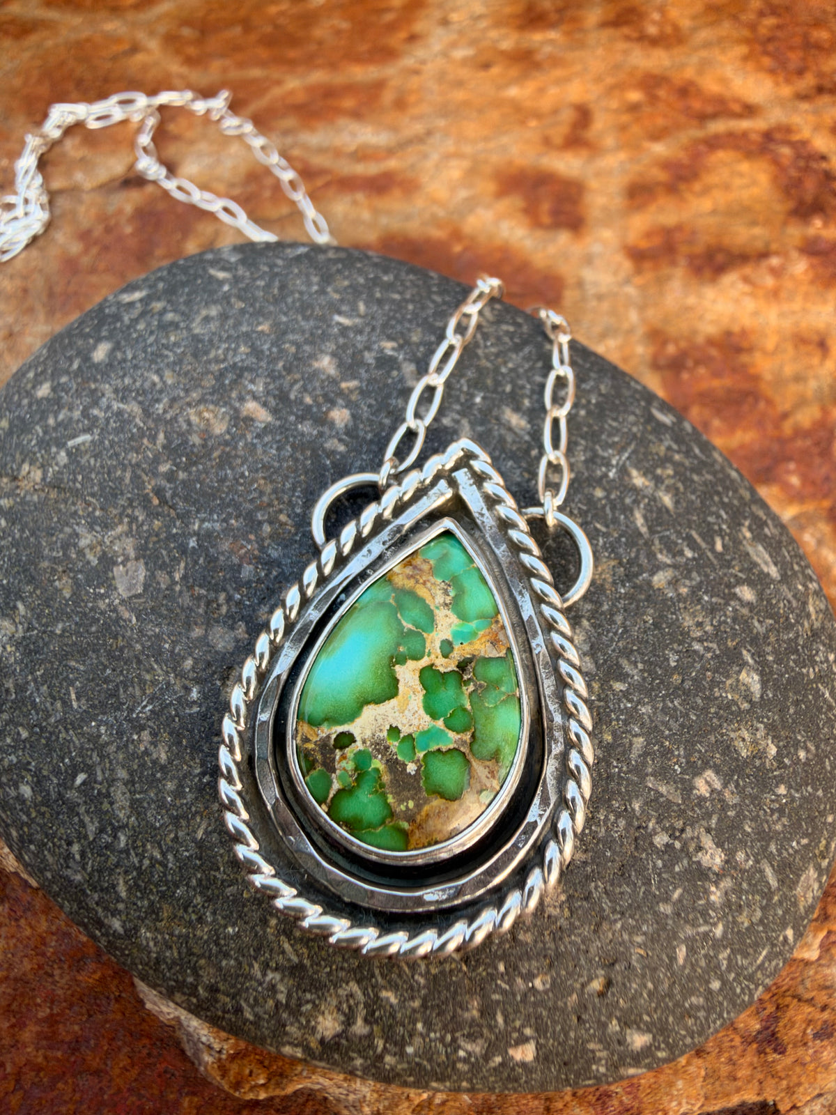 Wild Sage- Sonoran Gold Turquoise Necklace