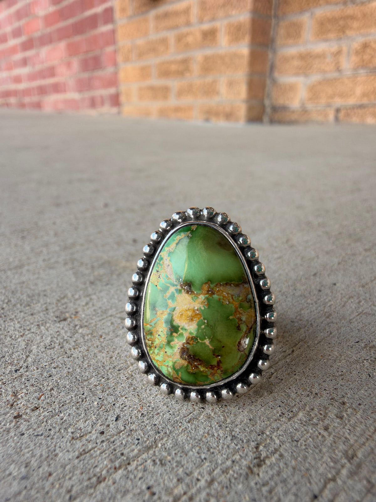 Sonoran Gold turquoise Bead Ring size 7