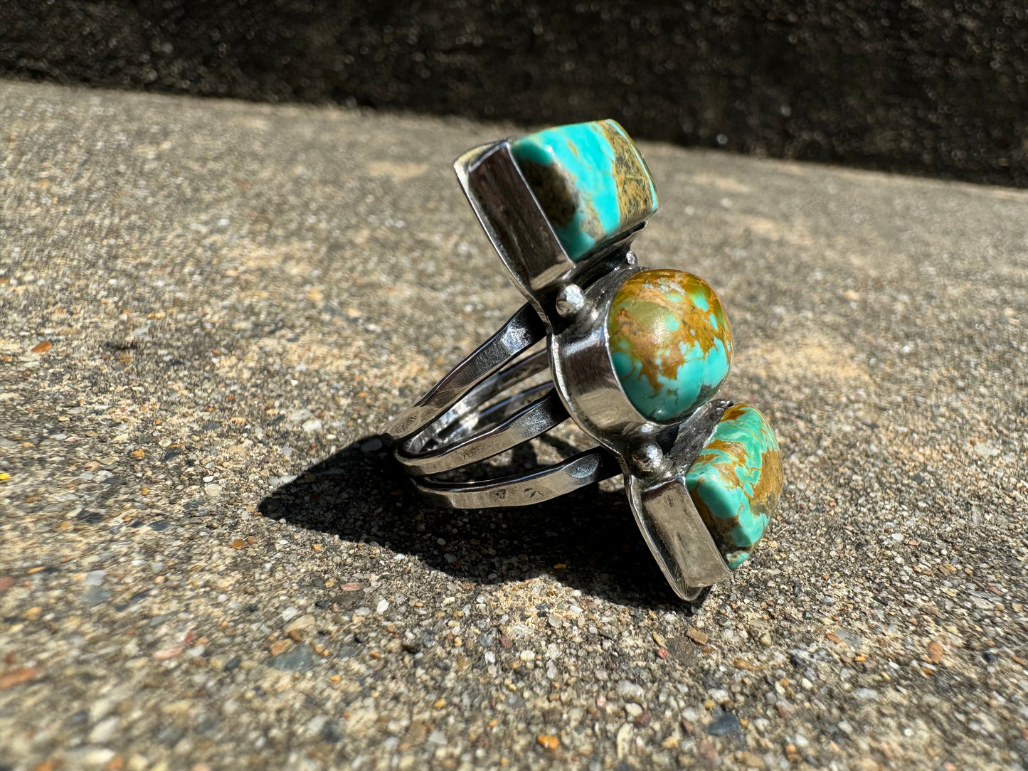 Tyrone turquoise rectangular Ring size 7.5