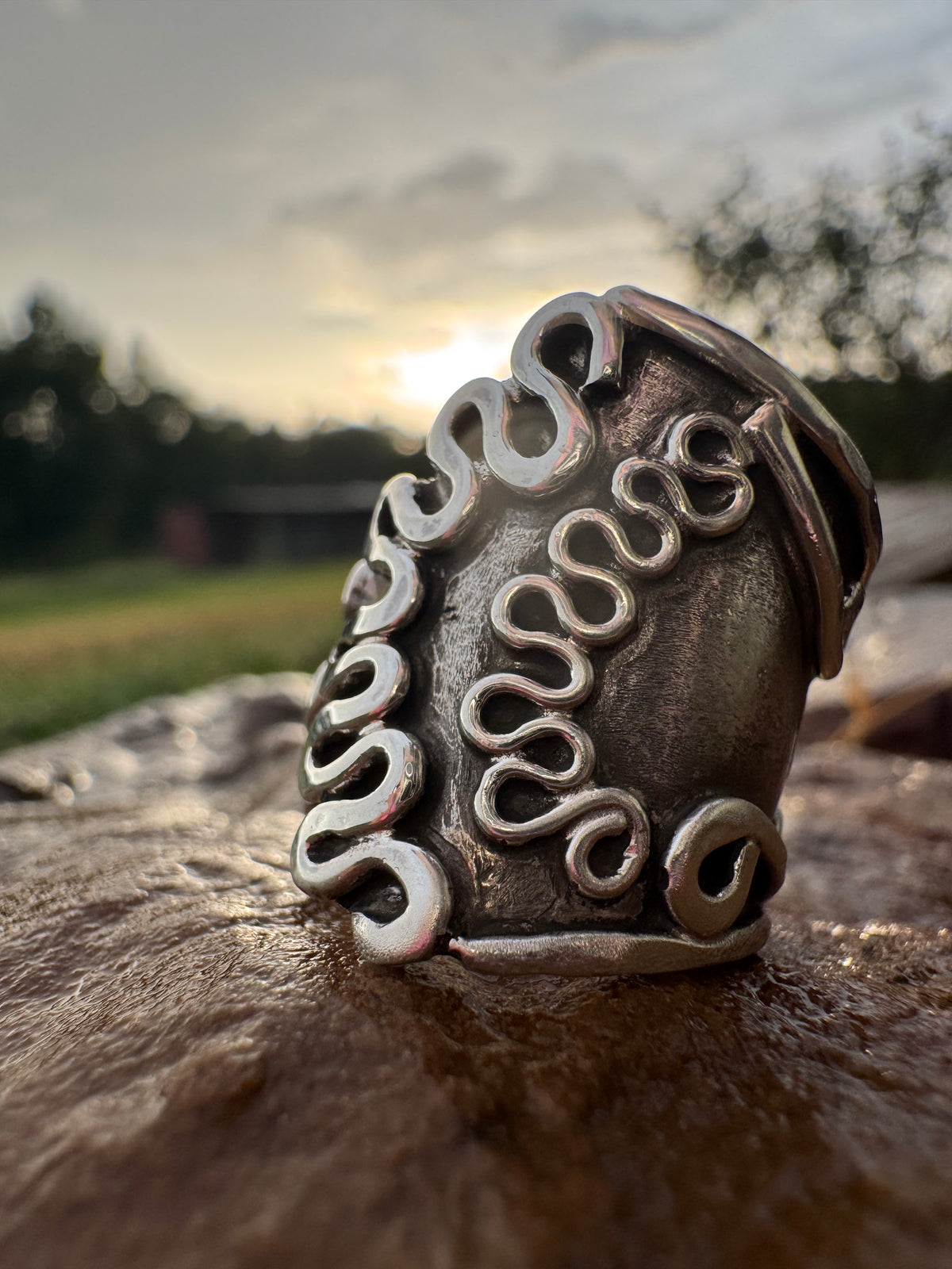 Twisted Bloom Ring Cuff