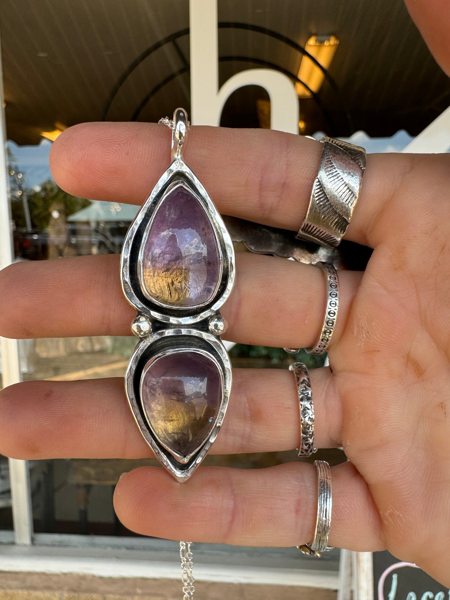 Ametrine Double Pear Pendant