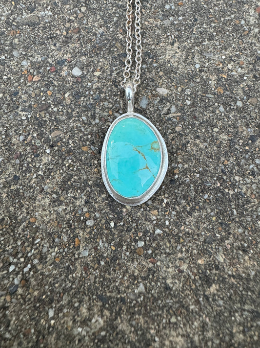 Bright Blue Dainty Turquoise Pendant