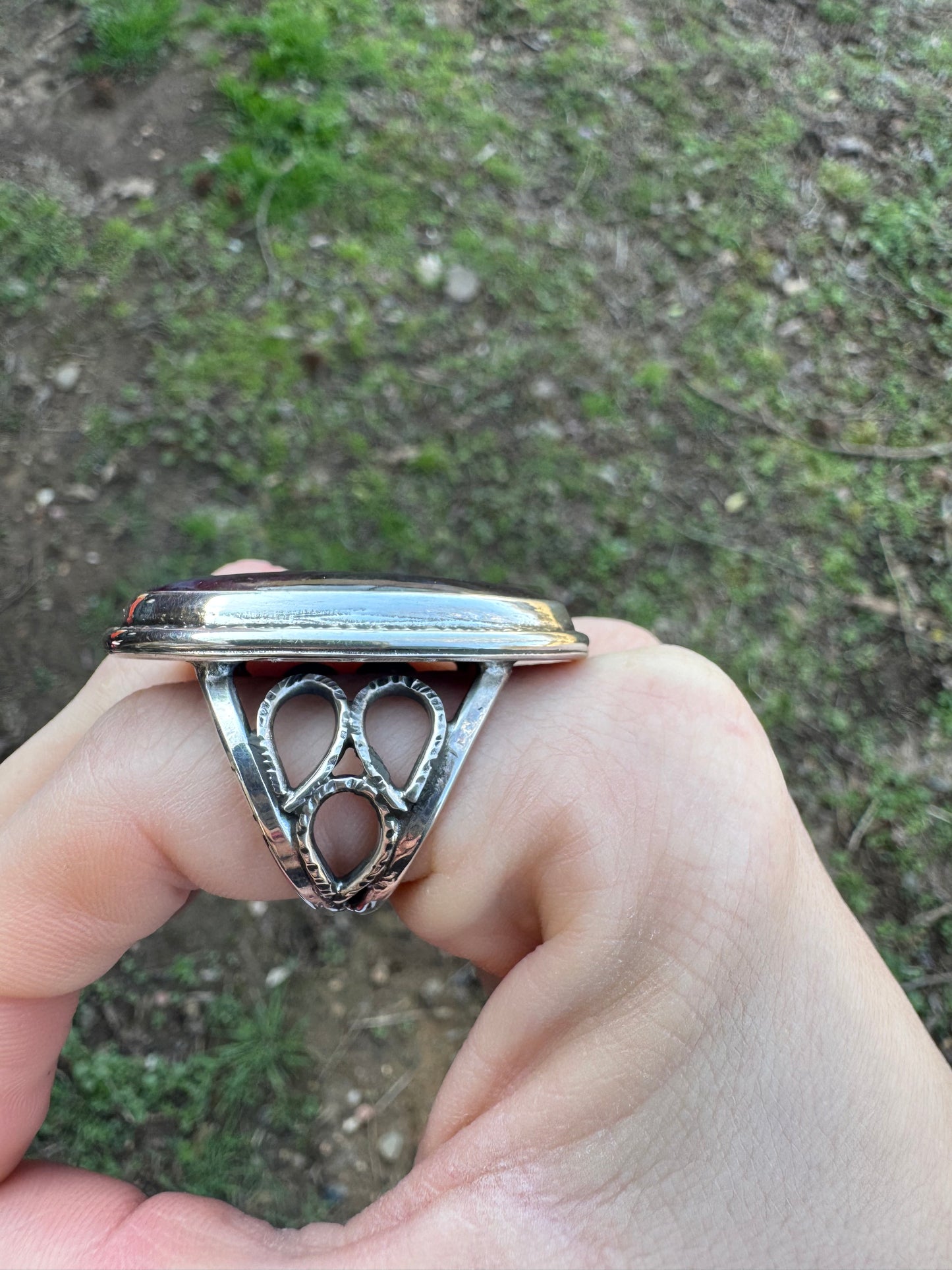 Labradorite Statement ring size 8.5