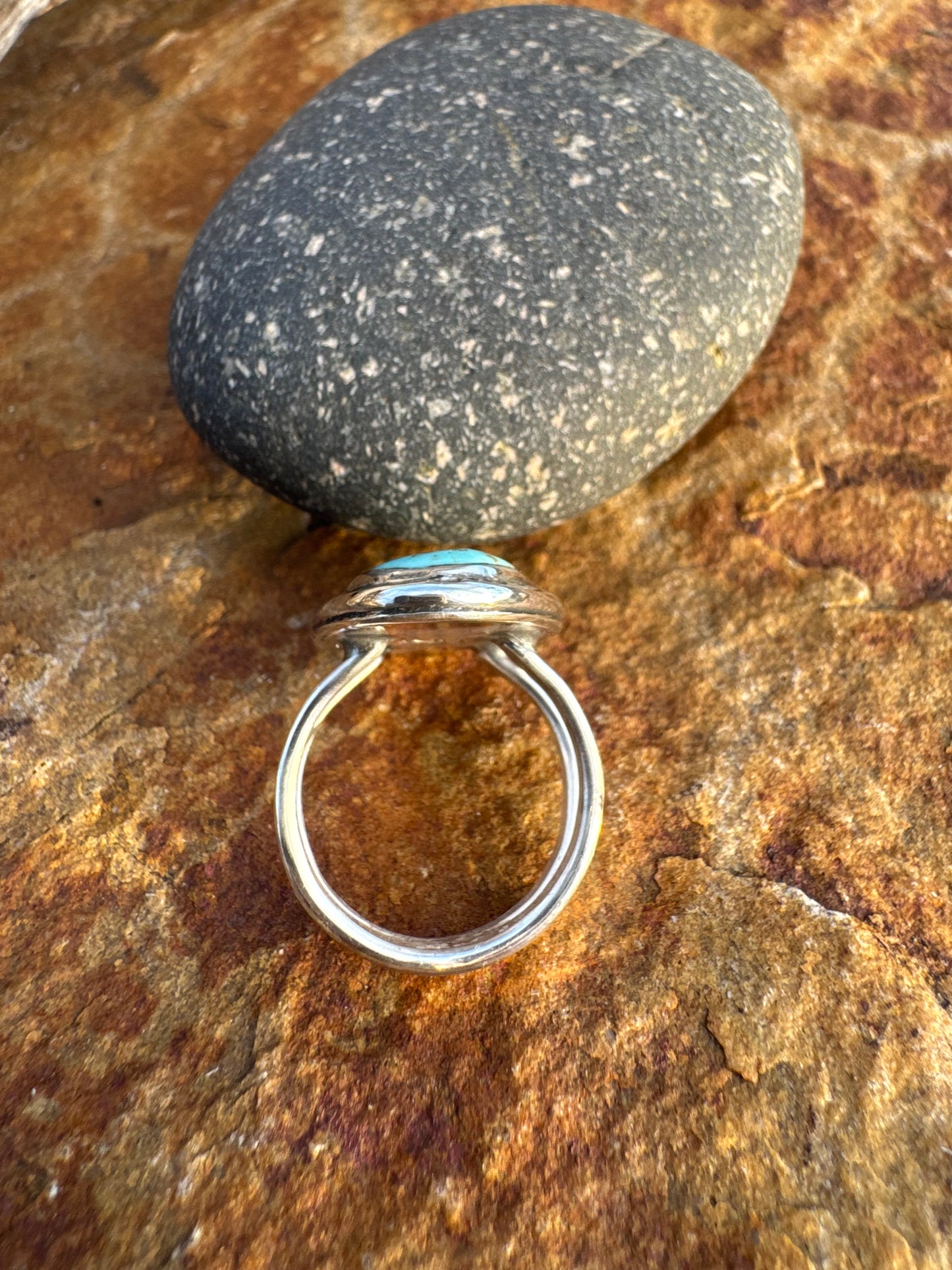 Long Tyrone Turquoise ring size 9