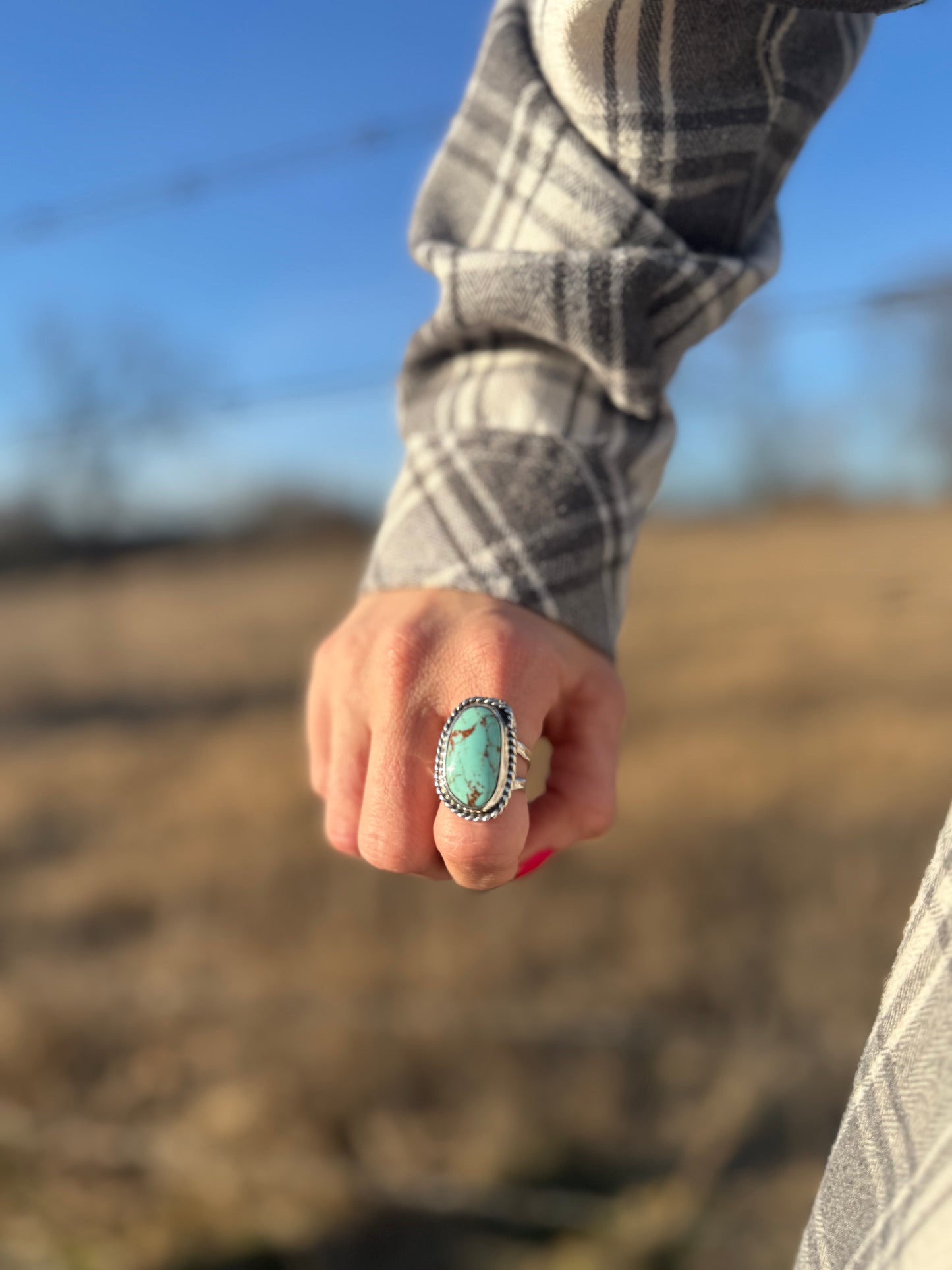Light blue Tyrone Turquoise ring size 7